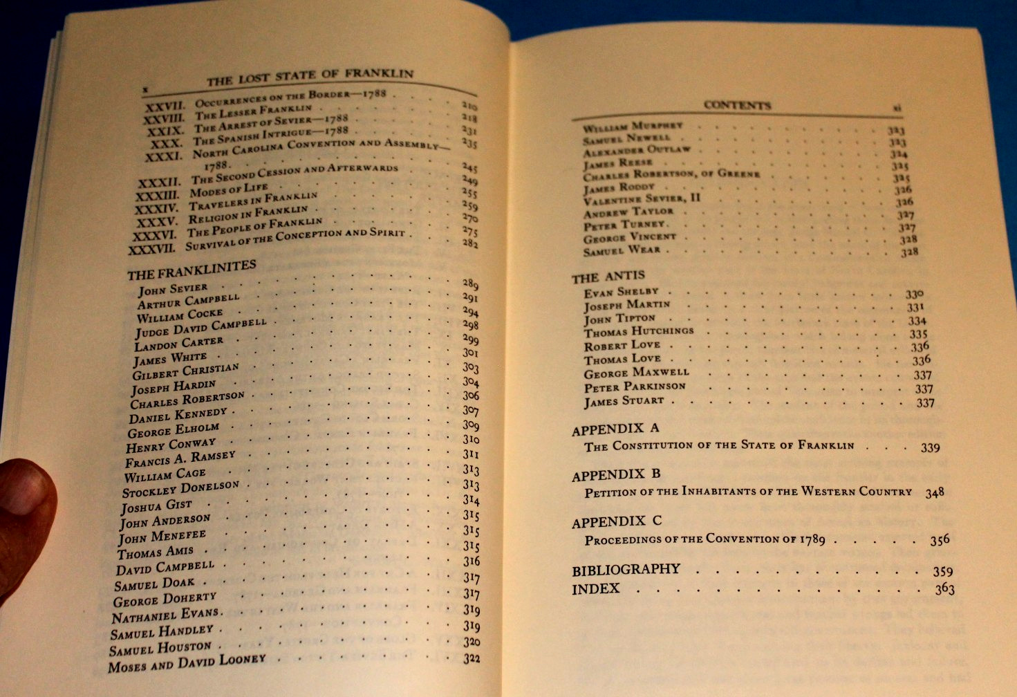 HISTORY OF LOST STATE OF FRANKLIN (1993 Overmountain Press Printing) 378 pgs