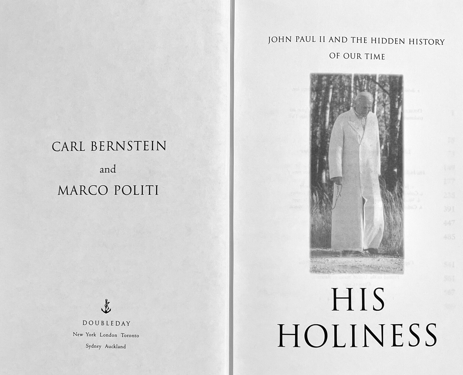 His Holiness: John Paul II and The Hidden History Of Our Time Carl Bernstein 1st