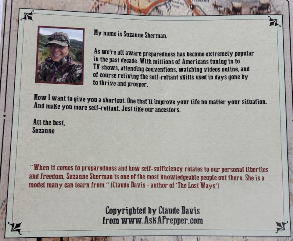 The Lost Frontier Handbook Suzanne Sherman Out Of Print Survival Prepper RARE