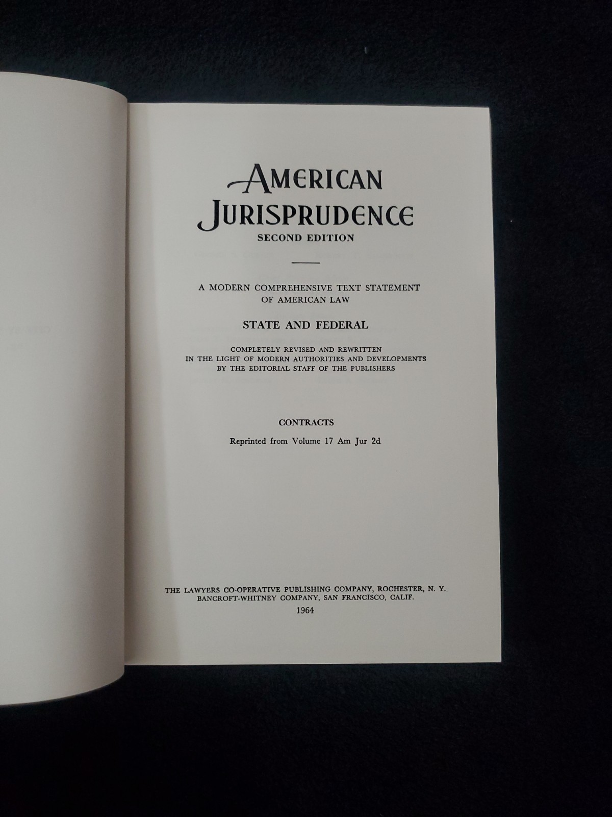 American Jurisprudence 2d Contracts