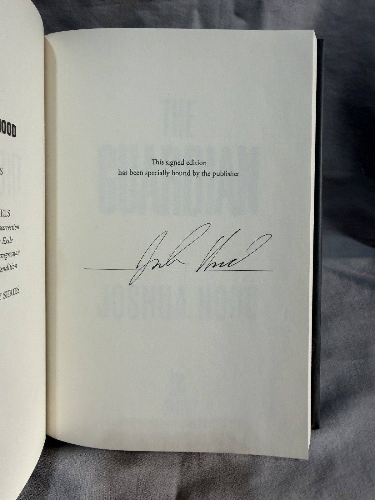 Signed The Guardian Joshua Hood HC 2022 Limited Signed Edition Thriller Novel