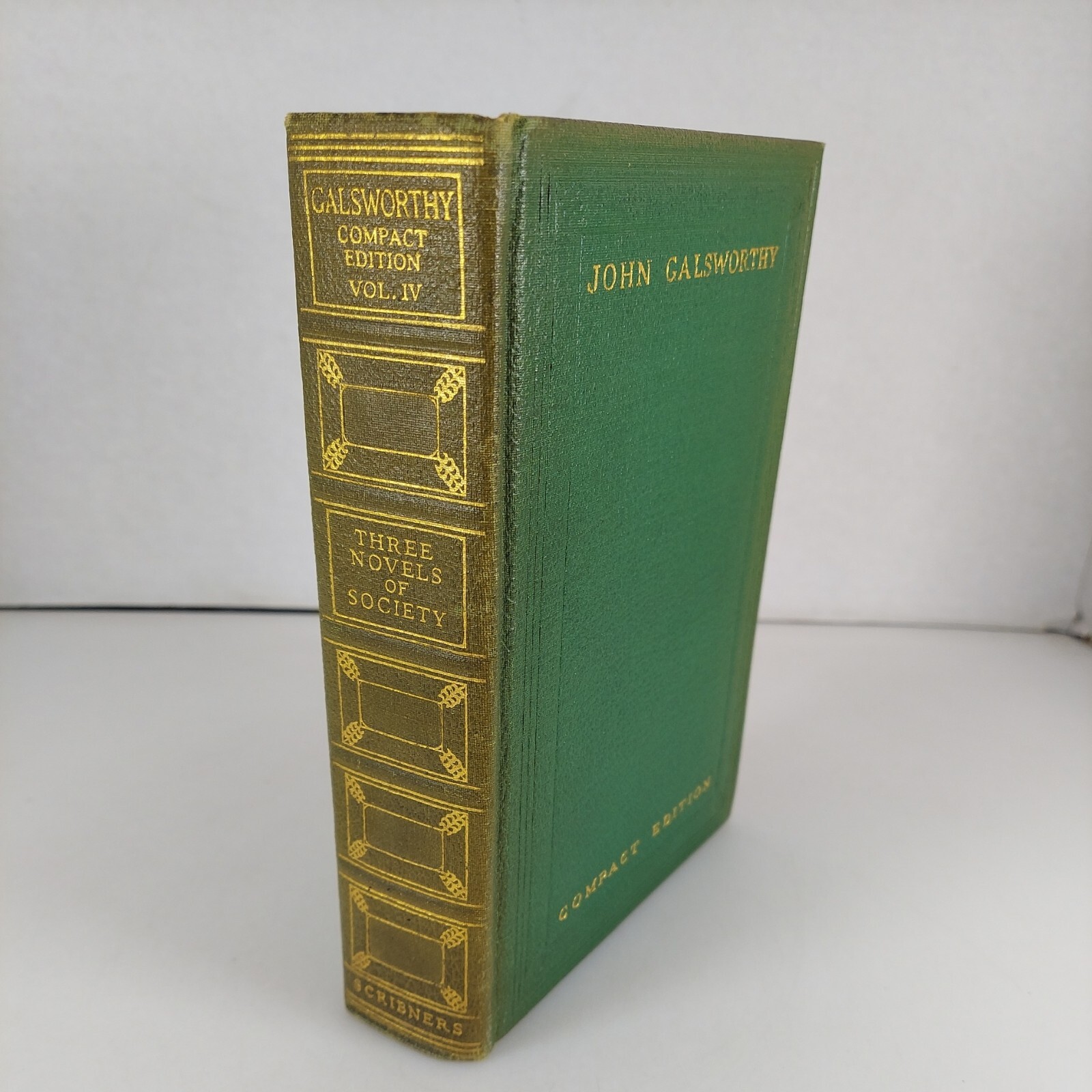 Three Novels of Society By John Galsworthy, Compact Edition, HC, 1929 Scribner’s