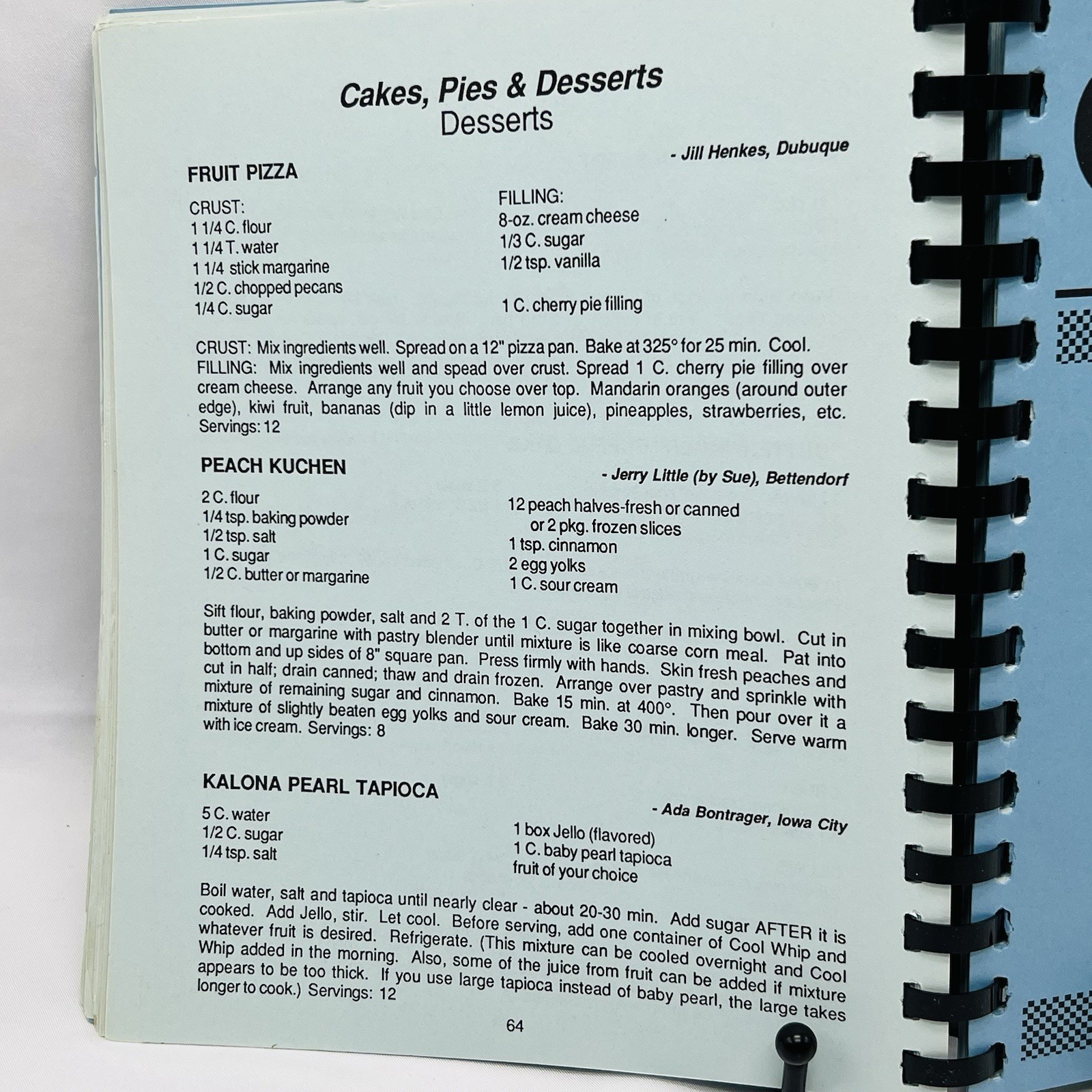 Recipes AAA to Z Cookbook Triple AAA Cookbook 1988 Spiral Bound 176 Pages