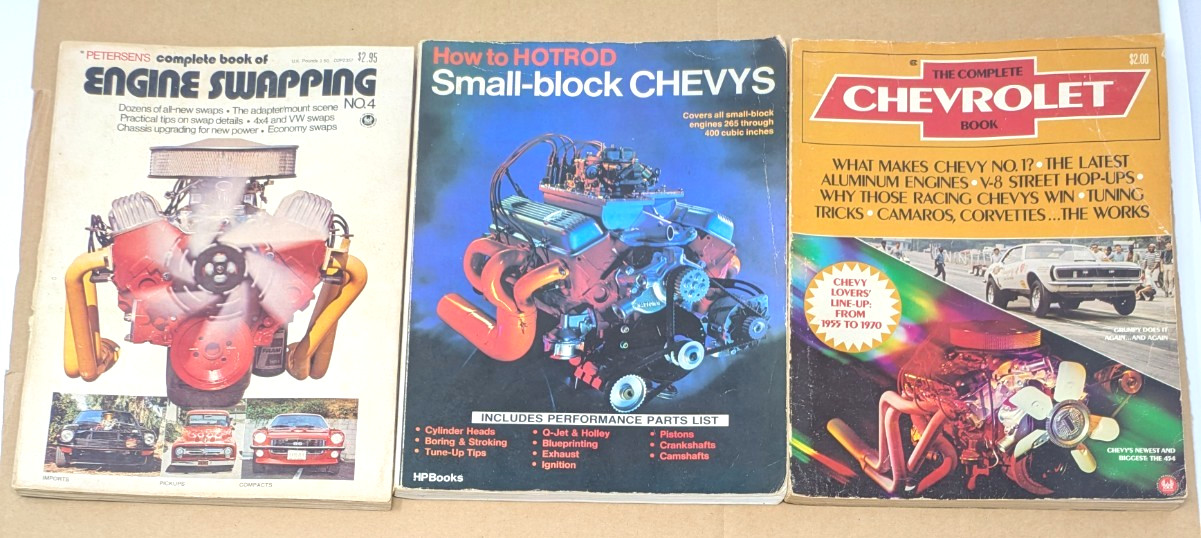Vintage Chevrolet Books Magazines Lot of 3 How To Hot Rod SBC Engine Swap 1970’s