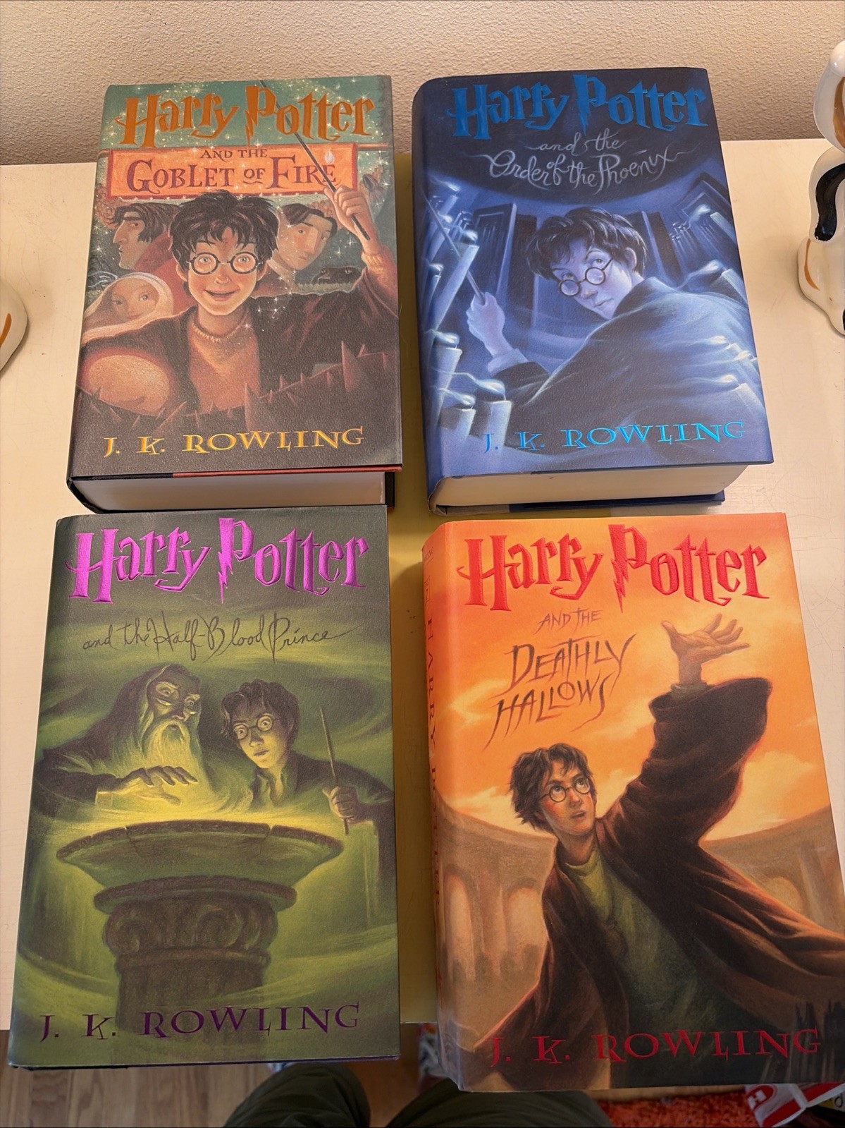 Harry Potter Hardcover Set Books 4-7 Set First Edition 1st Printing J.K. Rowling