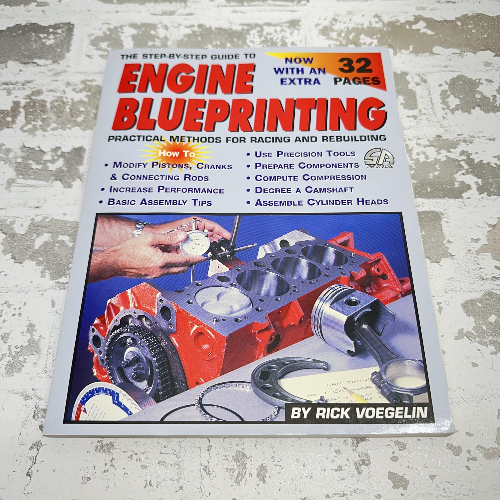 Vintage Step-By-Step Engine Blueprinting Rick Voegelin CarTech White PB 1997