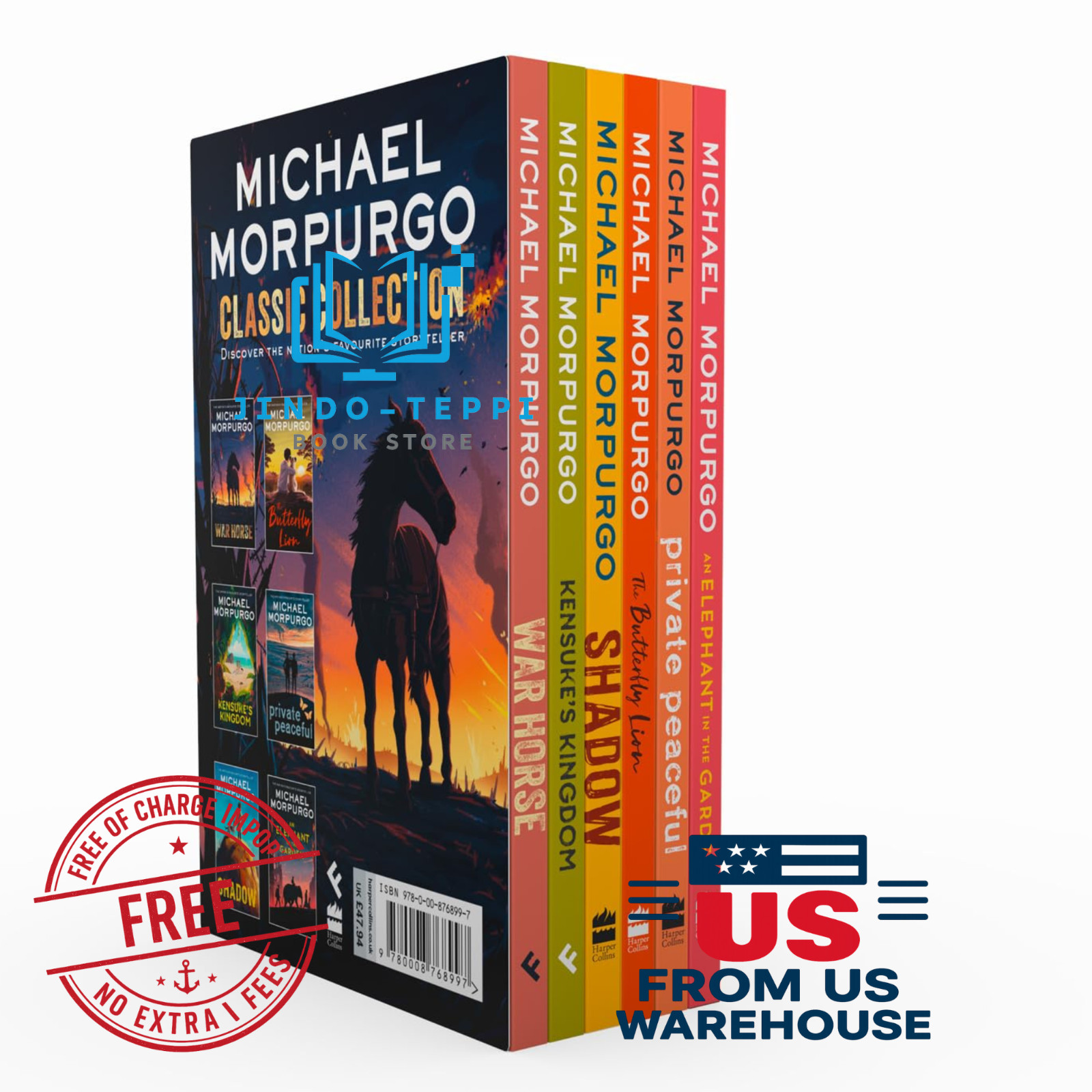 Michael Morpurgo 6 Book Box Set War Horse Kensuke’s Kingdom Collection
