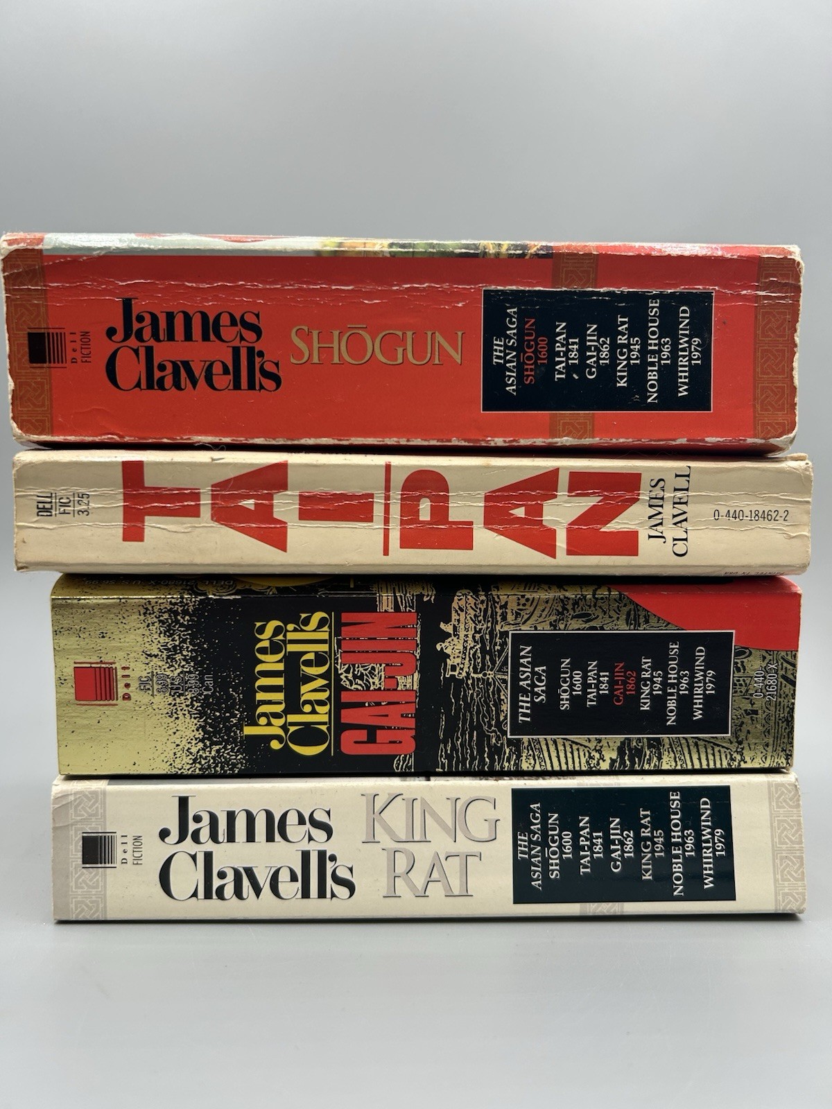 Lot of 4 The Asian Saga Series James Clavell Shogun Taipan Gai-Jin King Rat