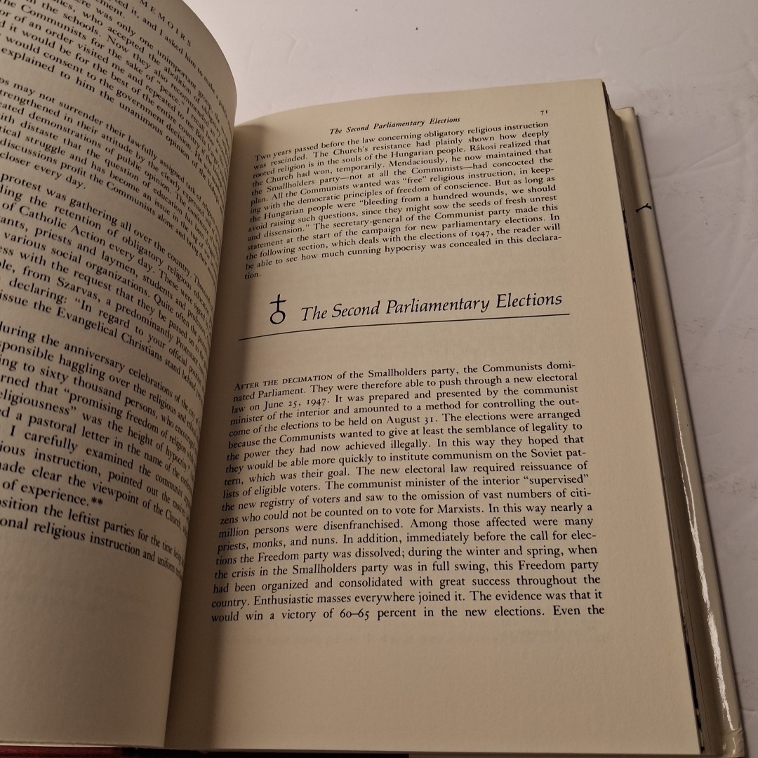 Memoirs by Jozsef Cardinal Mindszenty HC (1974)