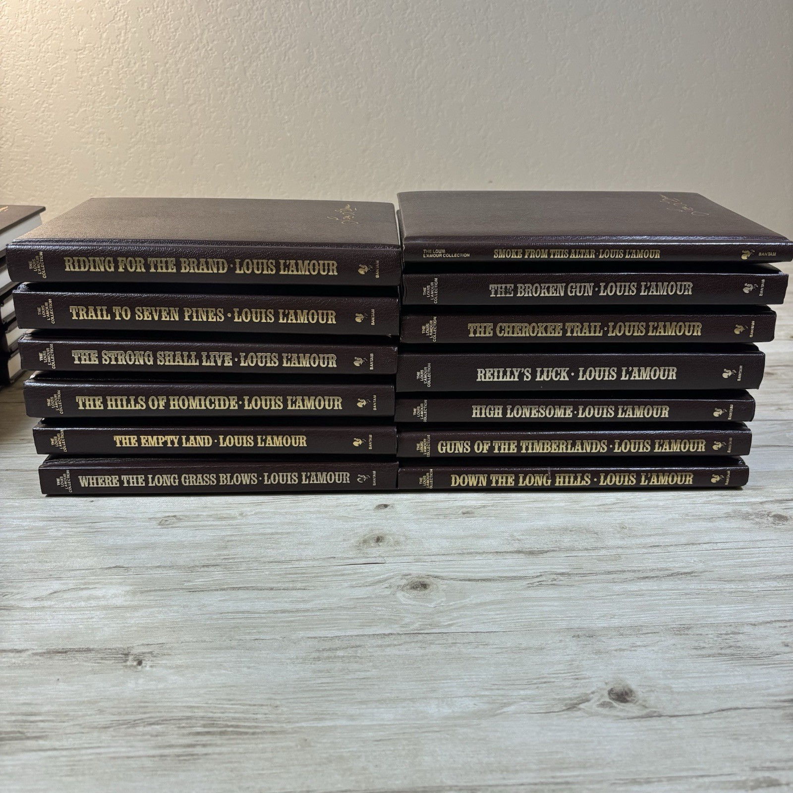 Louis L’Amour 13 Book Lot Leatherette Hardcover Short Story Western Collection