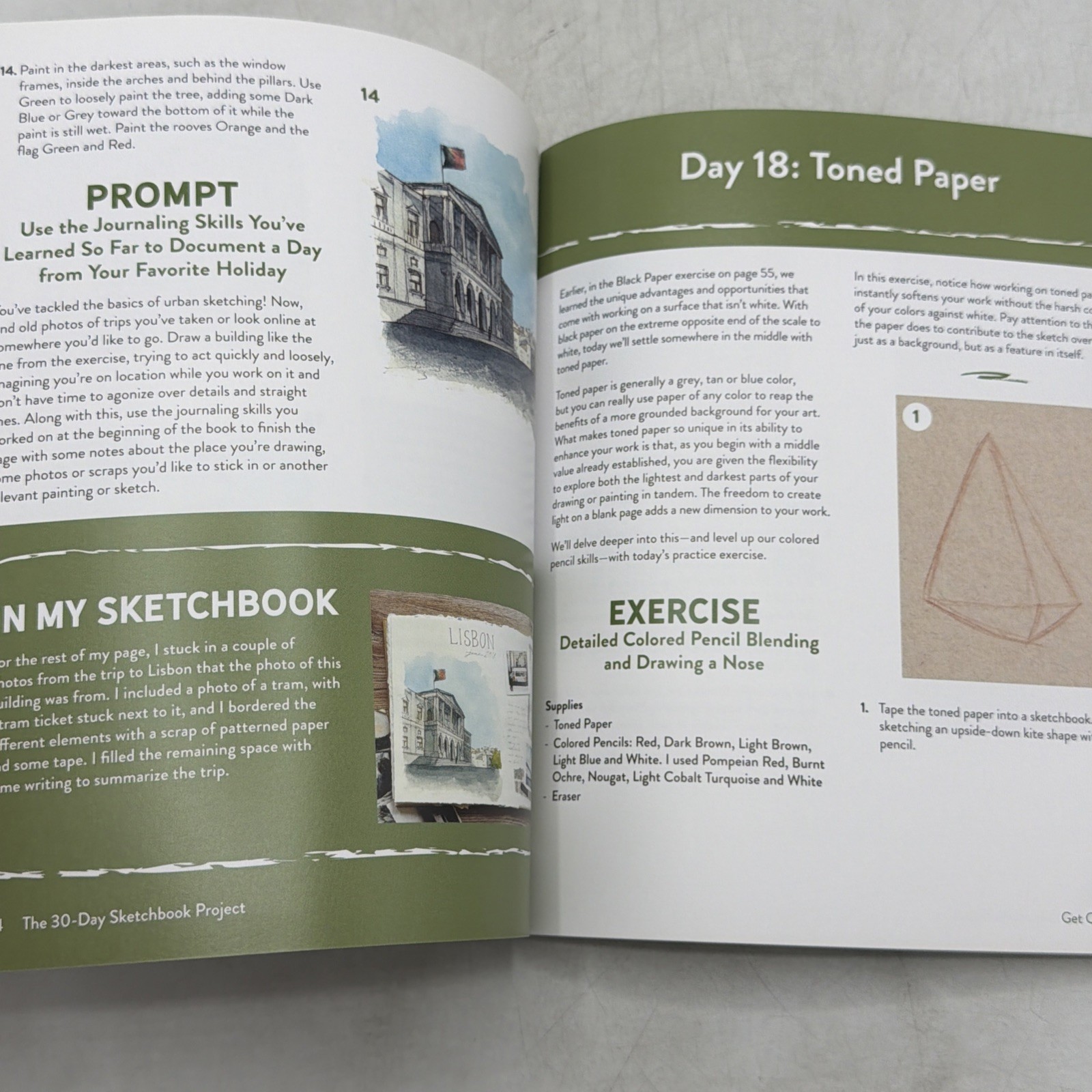 The 30-Day Sketchbook Project: Daily Exercises and Prompts to Fill Pages,: Used
