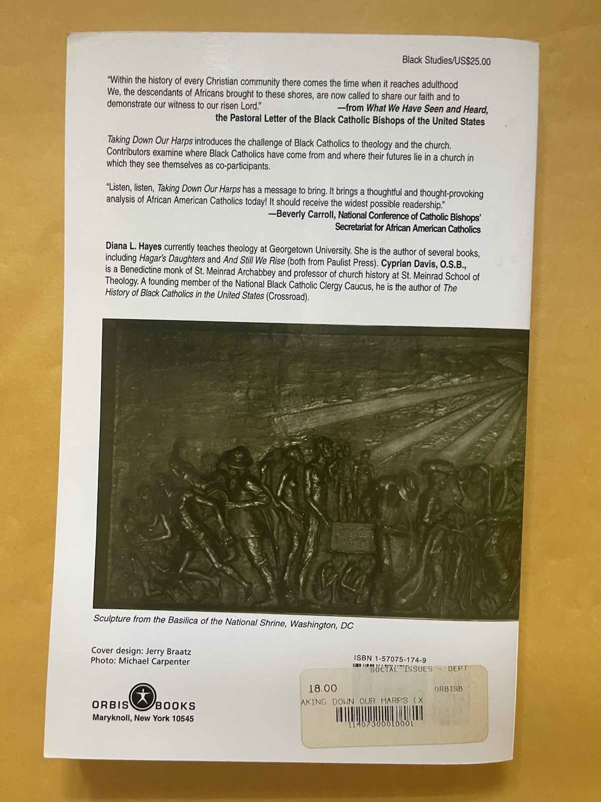TAKING DOWN OUR HARPS: BLACK CATHOLICS IN THE UNITED By Diana L Hayes & Davis