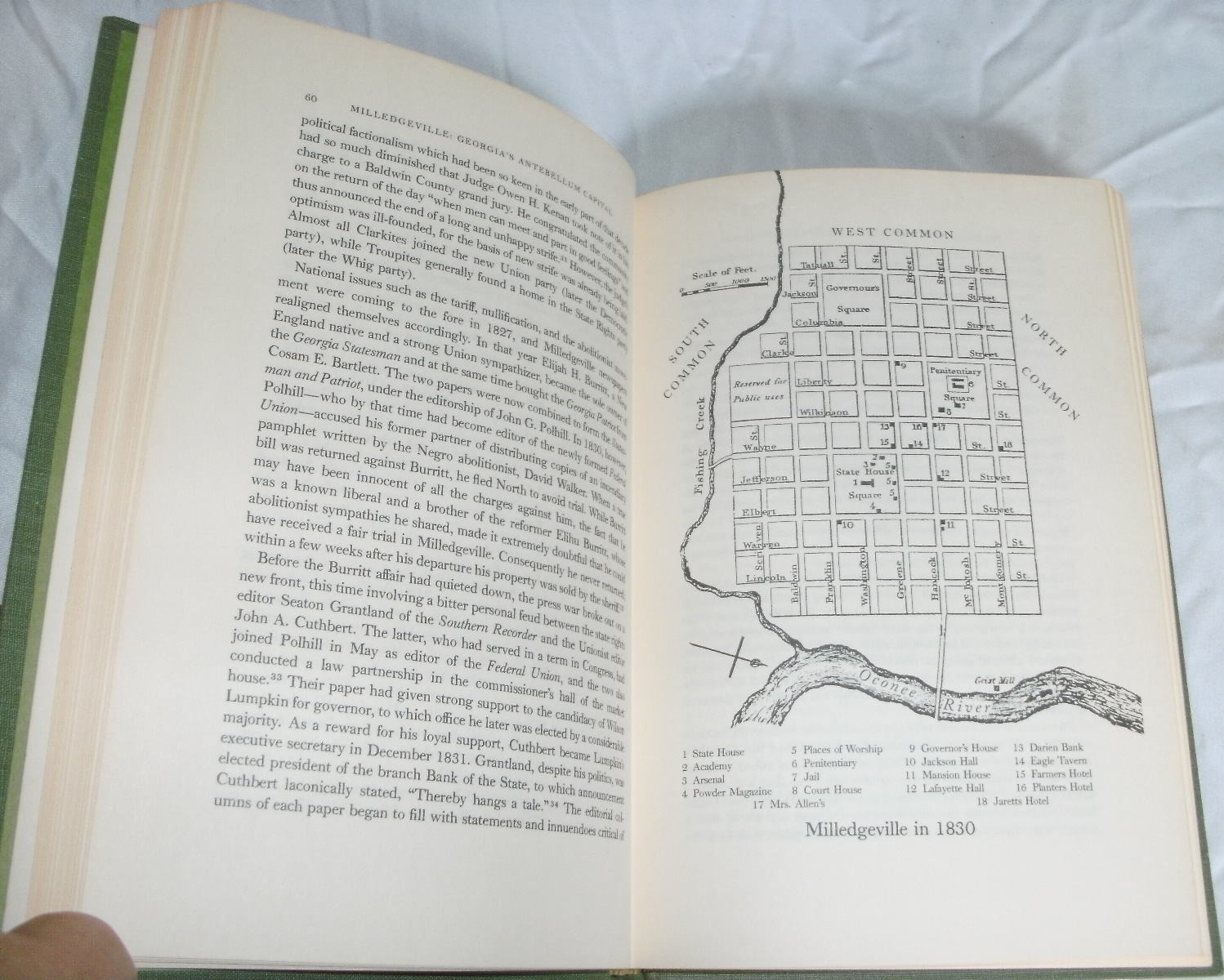 Milledgeville : Georgia’s Antebellum Capital by James C. Bonner 1978 Signed