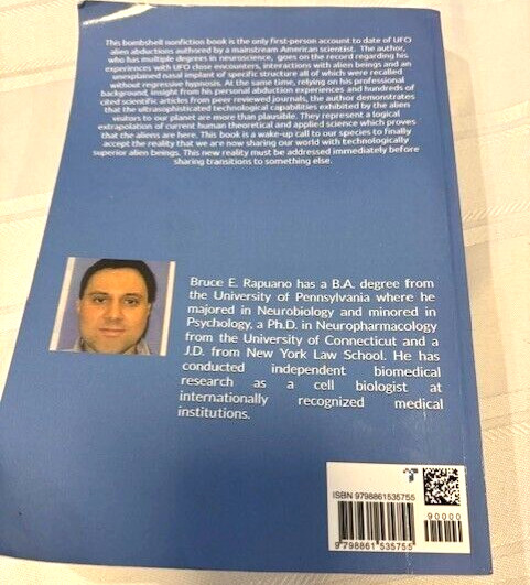Dominion Lost Book by Bruce Rapuano -Scientist’s Own Alien Encounter -Free Ship