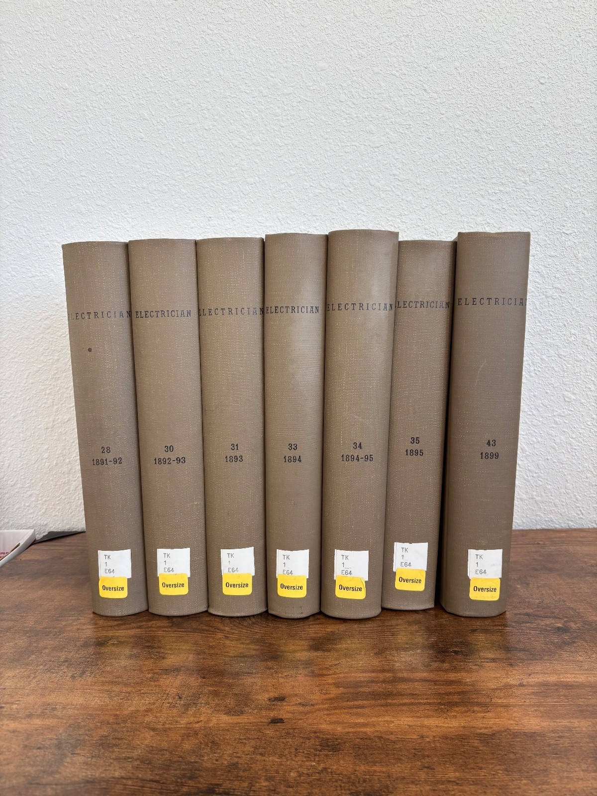 The Electrician Journal 1891–1899 Original Bound Volumes – Choose Volume