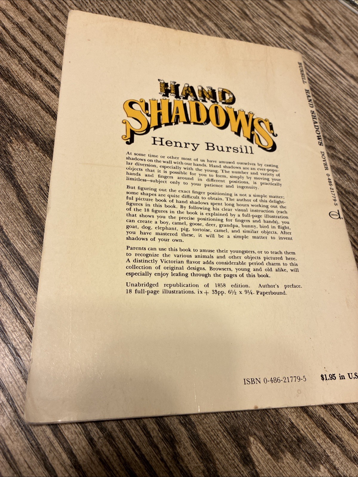 More Hand Shadows to Be Thrown upon a Wall by Henry Bursill (Trade Paperback)