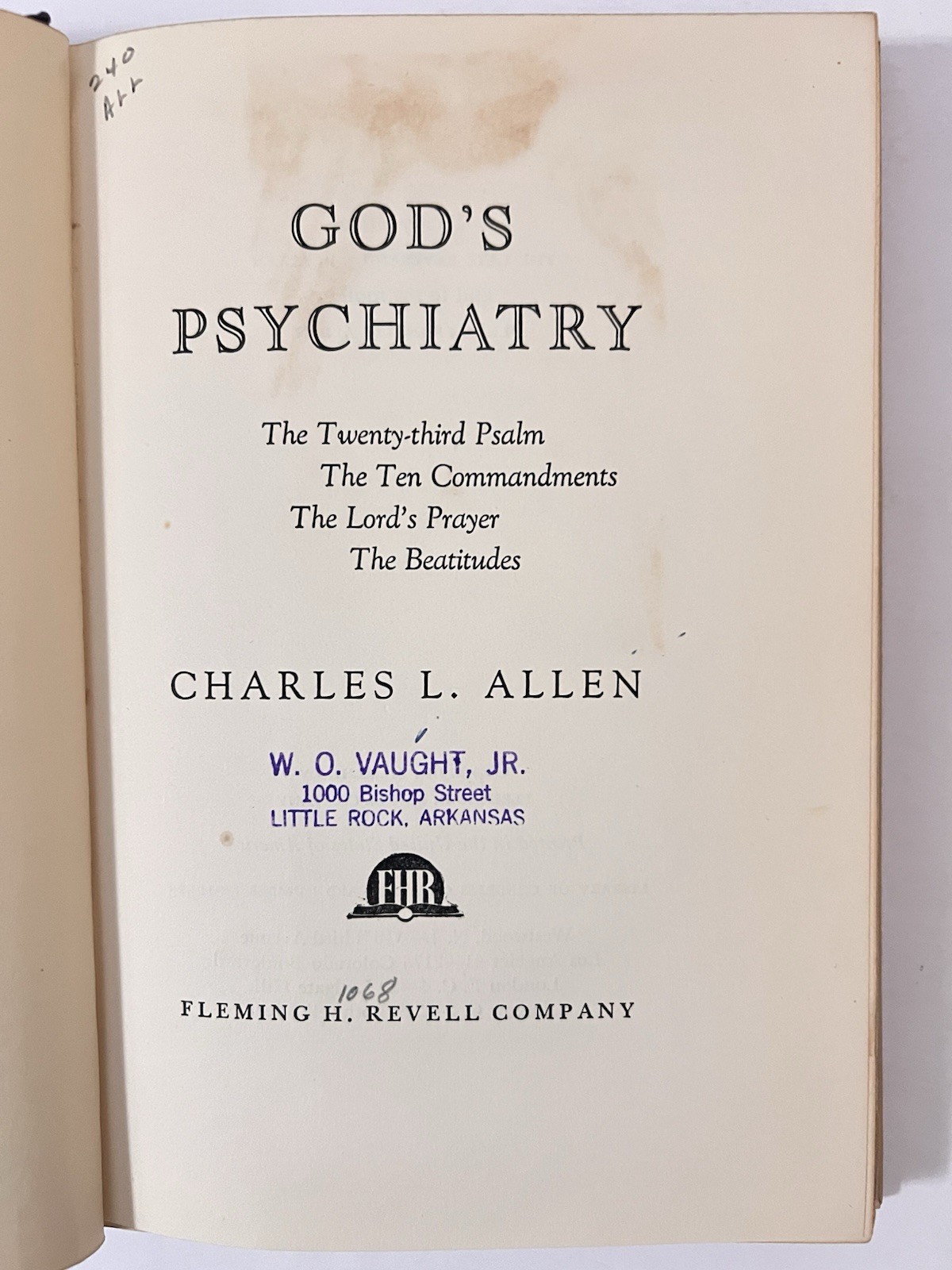 God’s Psychiatry by Charles L. Allen, 1953 (HC, Good)