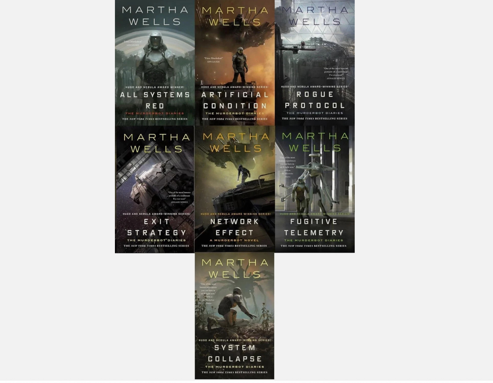 The Murderbot Diaries Collection 7 book set All Systems Red_Artificial Condition