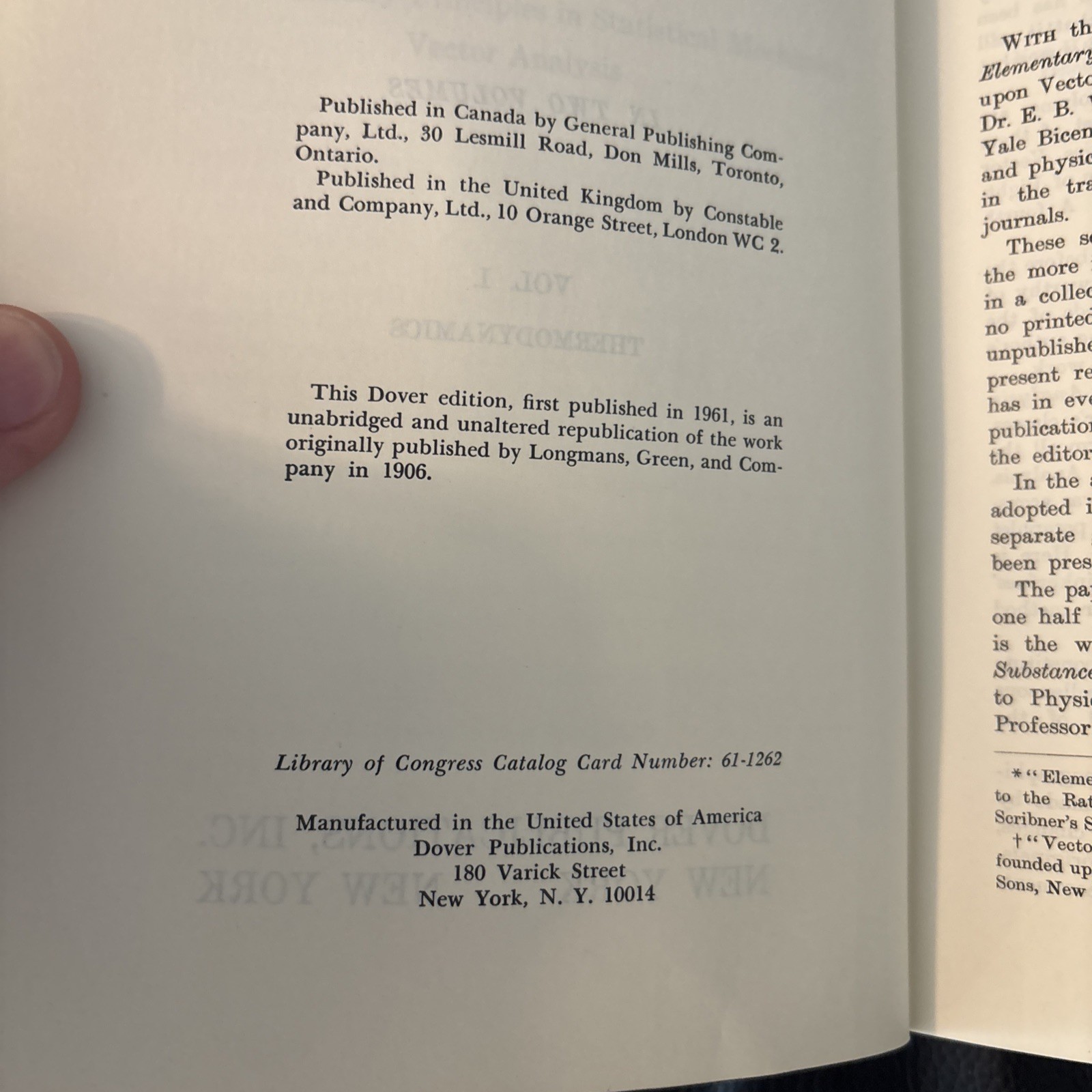 The Scientific Papers of J.Willard Gibbs, Volumes 1 and 2