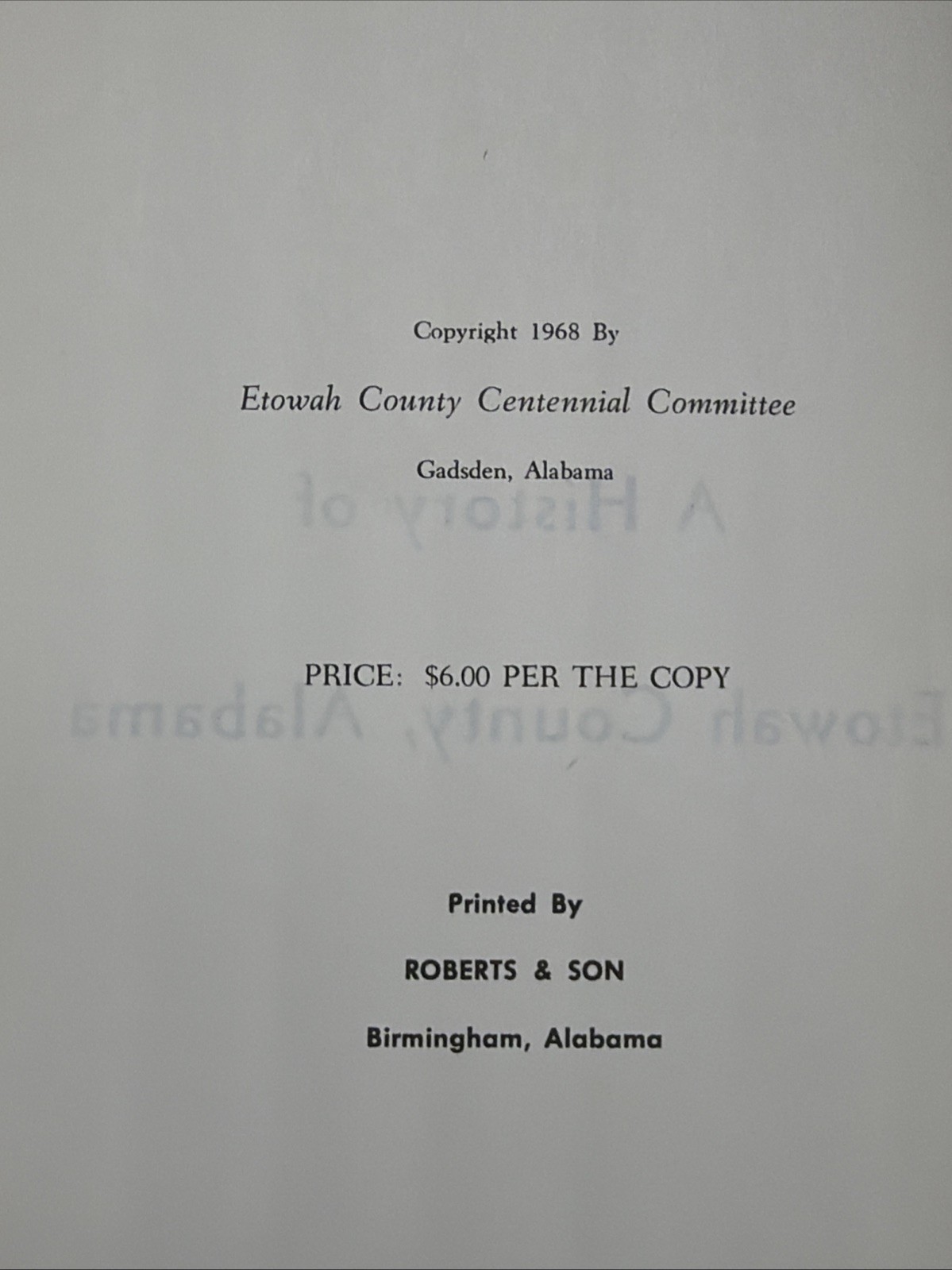 The History of Etowah County by Various Authors