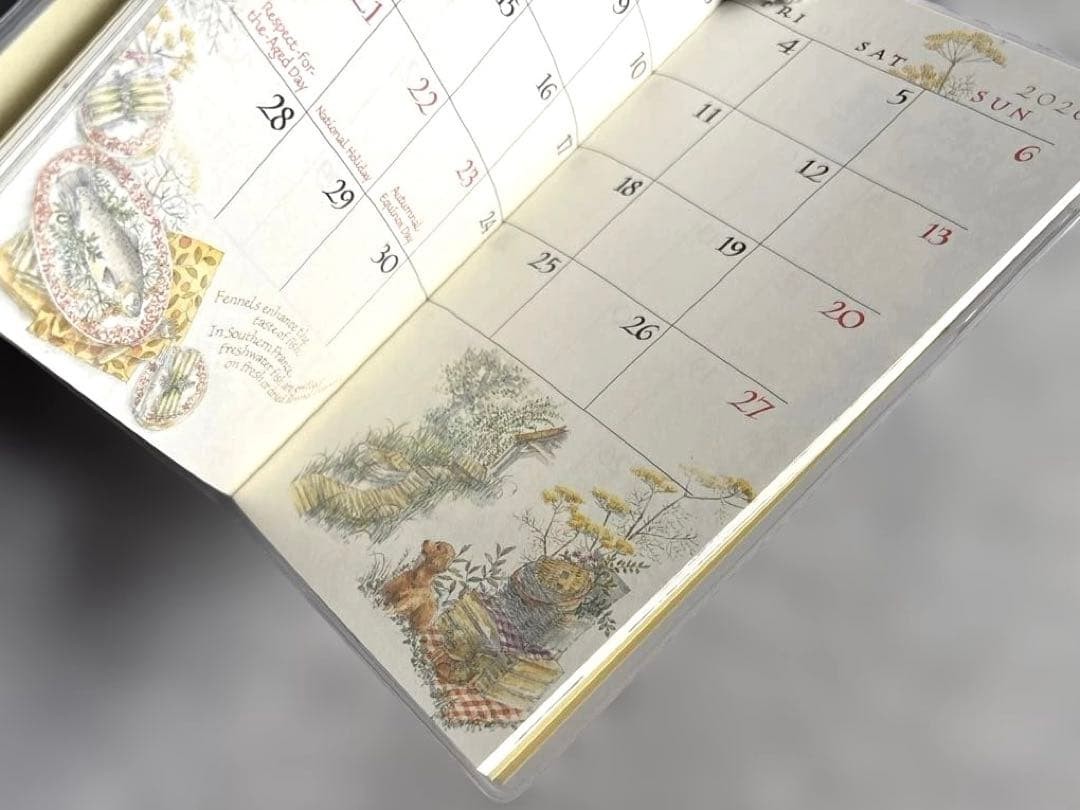 2026 Slim Monthly Herb Planner 160x90mm 56pp with Pen Holder