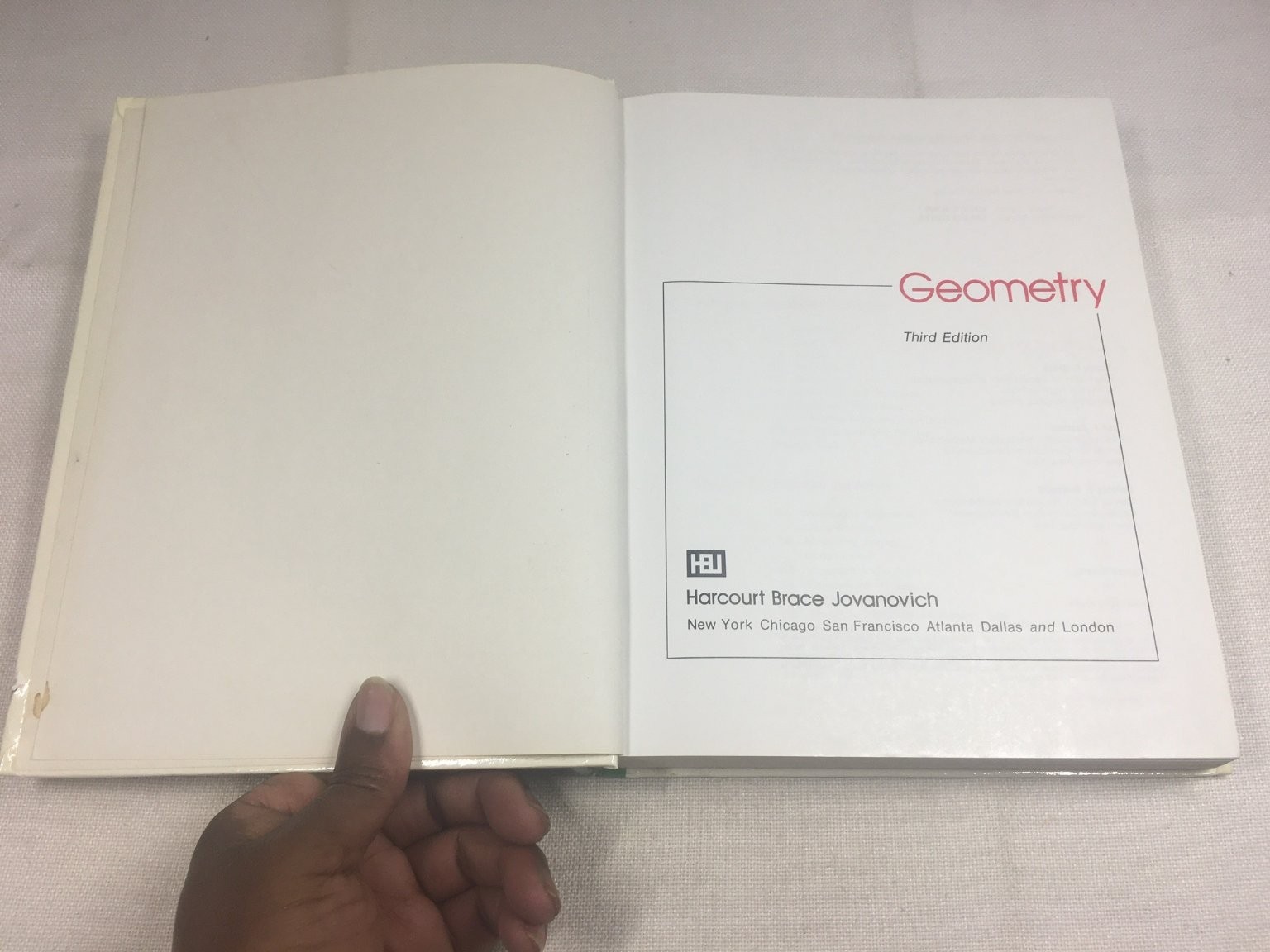 Geometry Ulrich Izzo Guildant 1978 Third Ed HBJ Mathematics Textbook