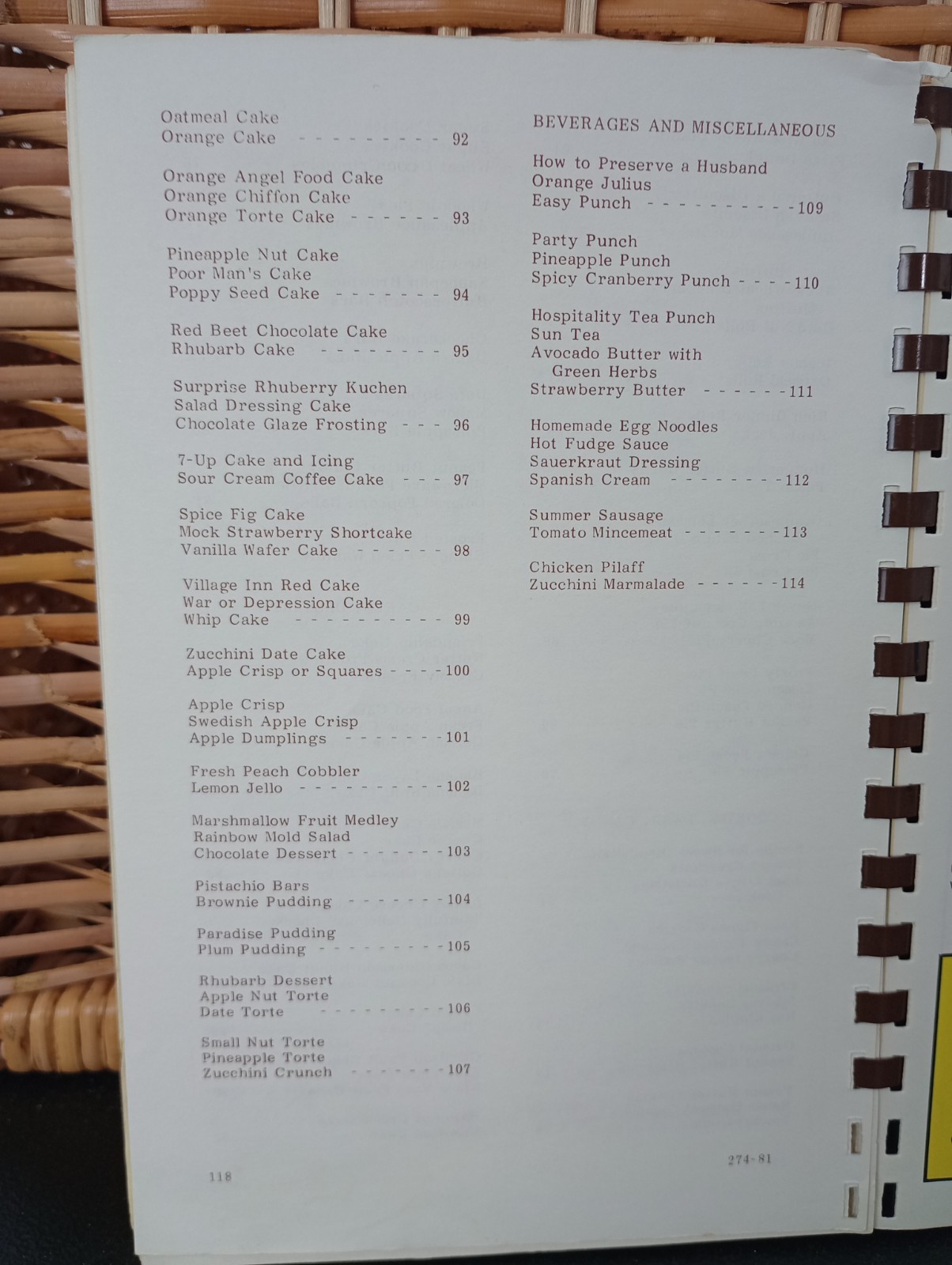 Grace Reformed Church Cookbook Allen Park, Michigan 1981 Spiral Vintage