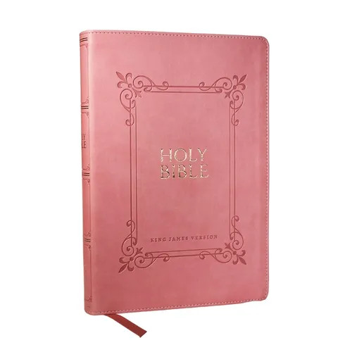 KJV Holy Bible: Large Print with 53,000 Center-Column Cross References, Pink