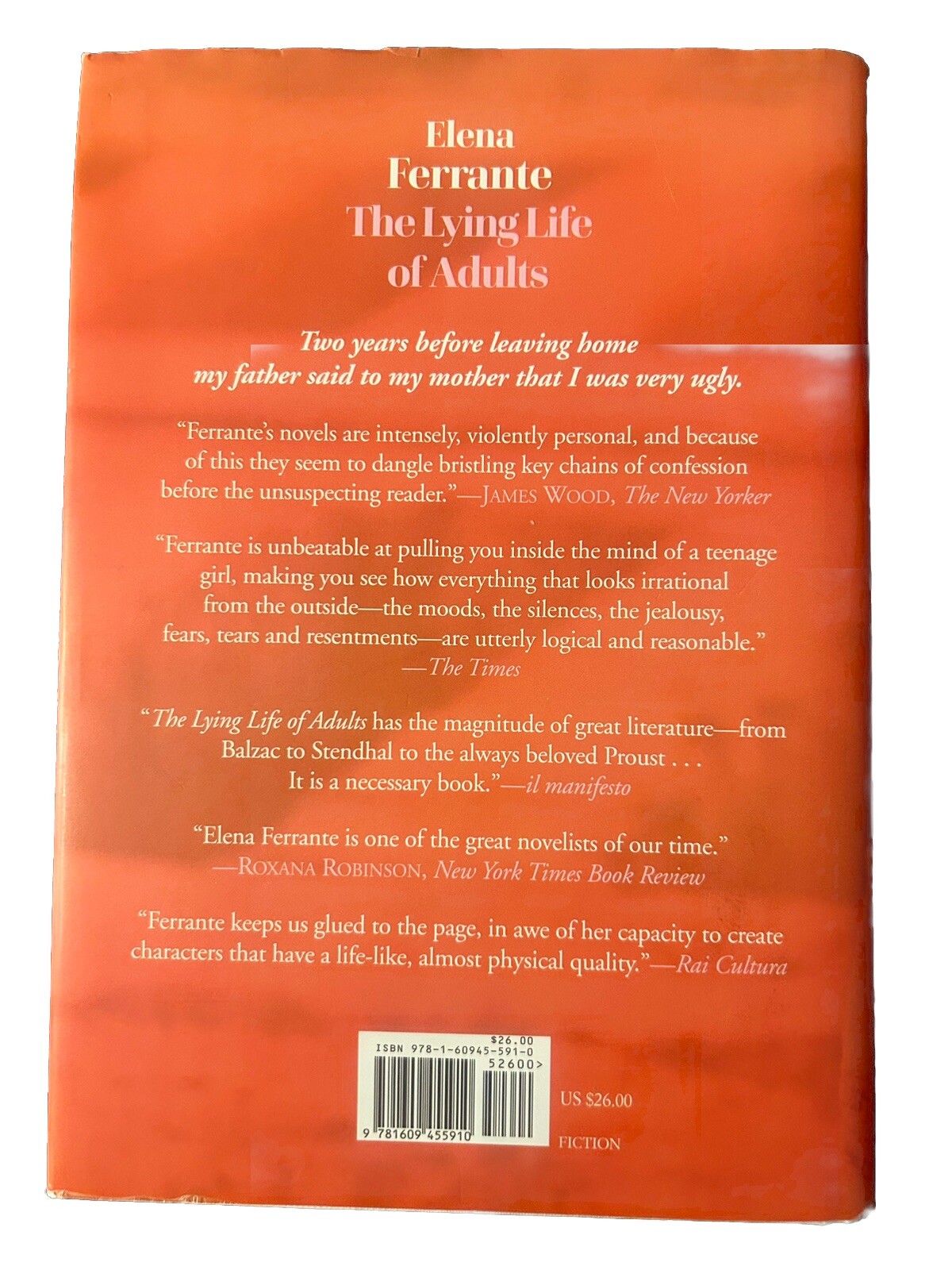 The Lying Life of Adults by Elena Ferrante (2020, Hardcover)