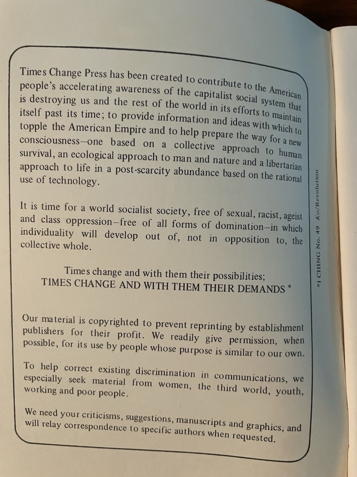 1970 Pamela Allen Free Space Women’s Liberation Times Change Press Feminism