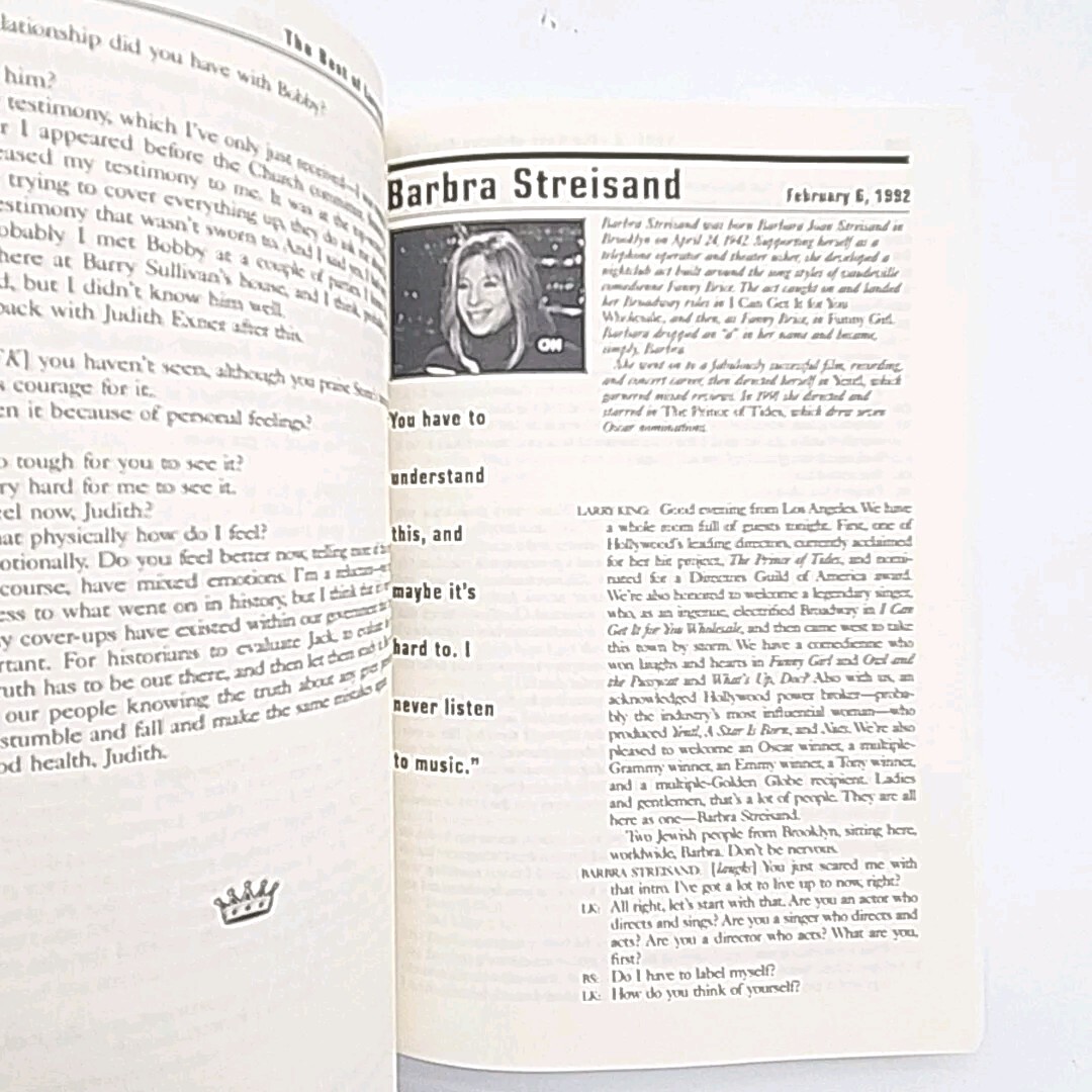 The Best of Larry King Live The Greatest Interviews 1st Edition Paperback Book