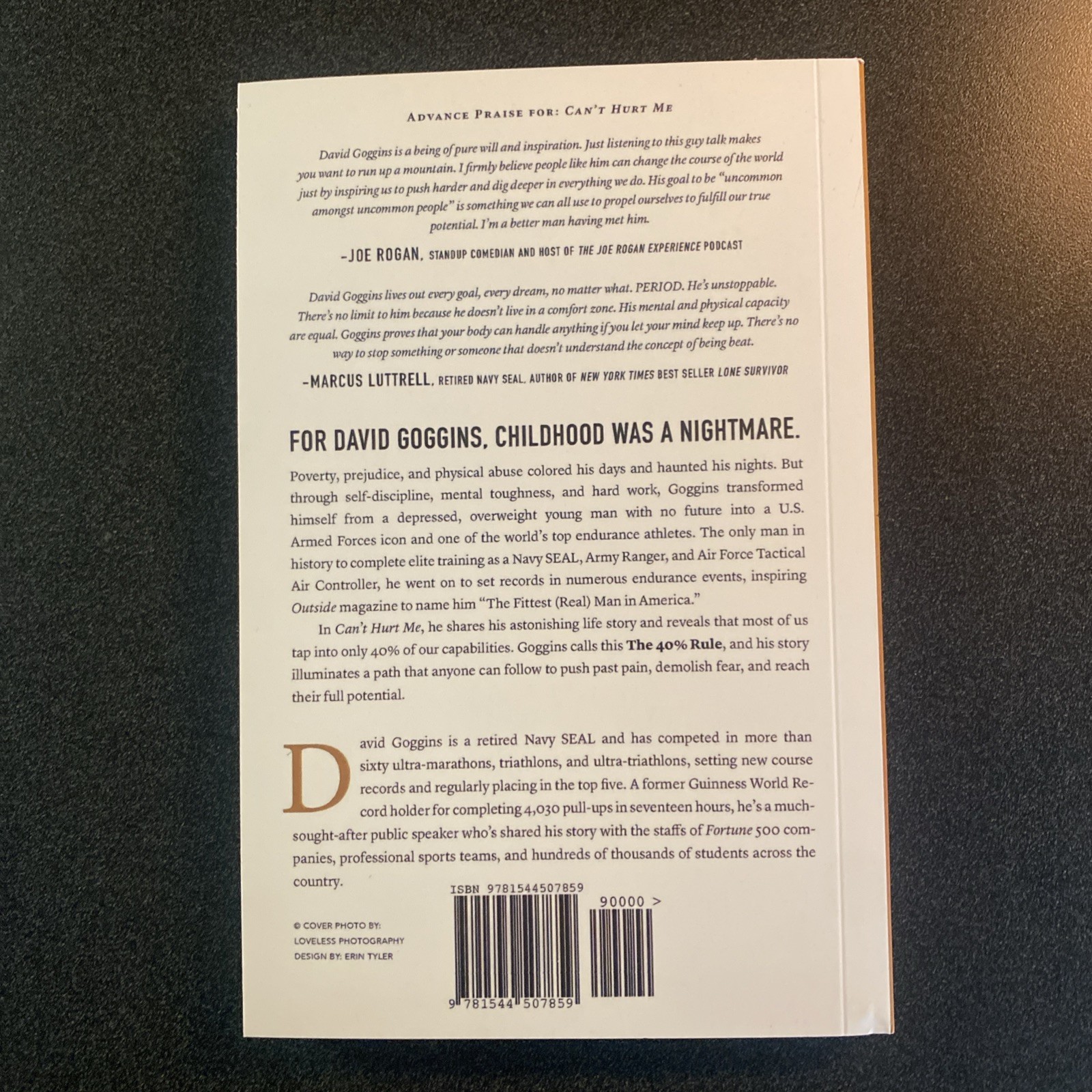 David Goggins Paperback Book Lot – Can’t Hurt Me + Never Finished “like newish”.