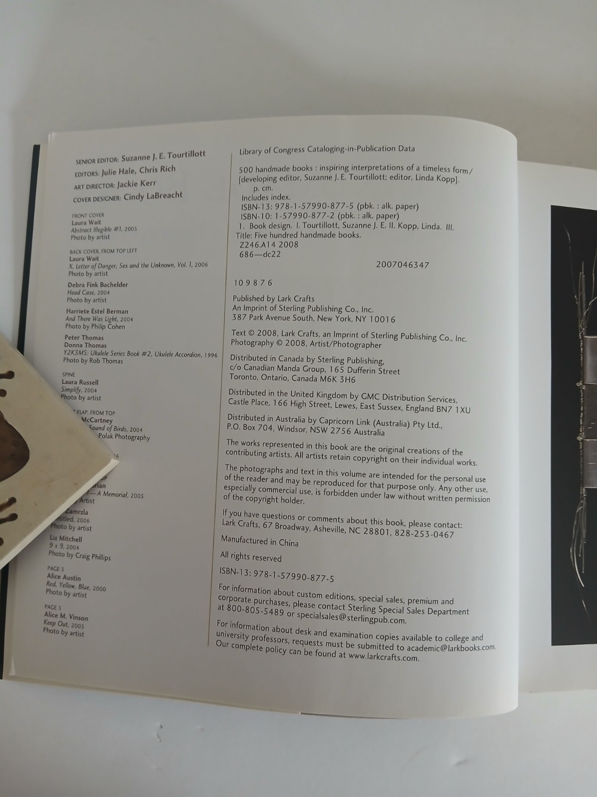500 Handmade Books, Inspiring Interpret.. Ed. Suzanne J E Tourtillott 2008 pbk