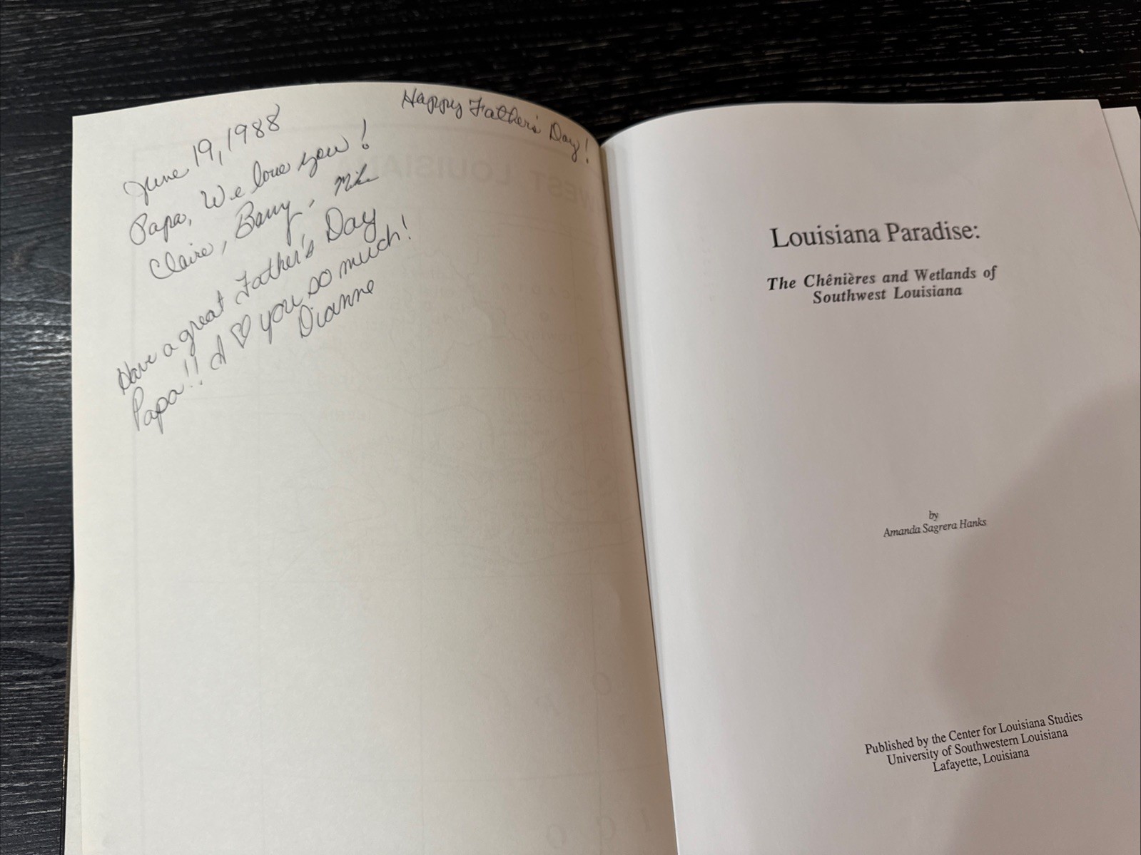Louisiana Paradise: The Chenieres & Wetlands of SW LA – SIGNED 1988 HC PO-VG++