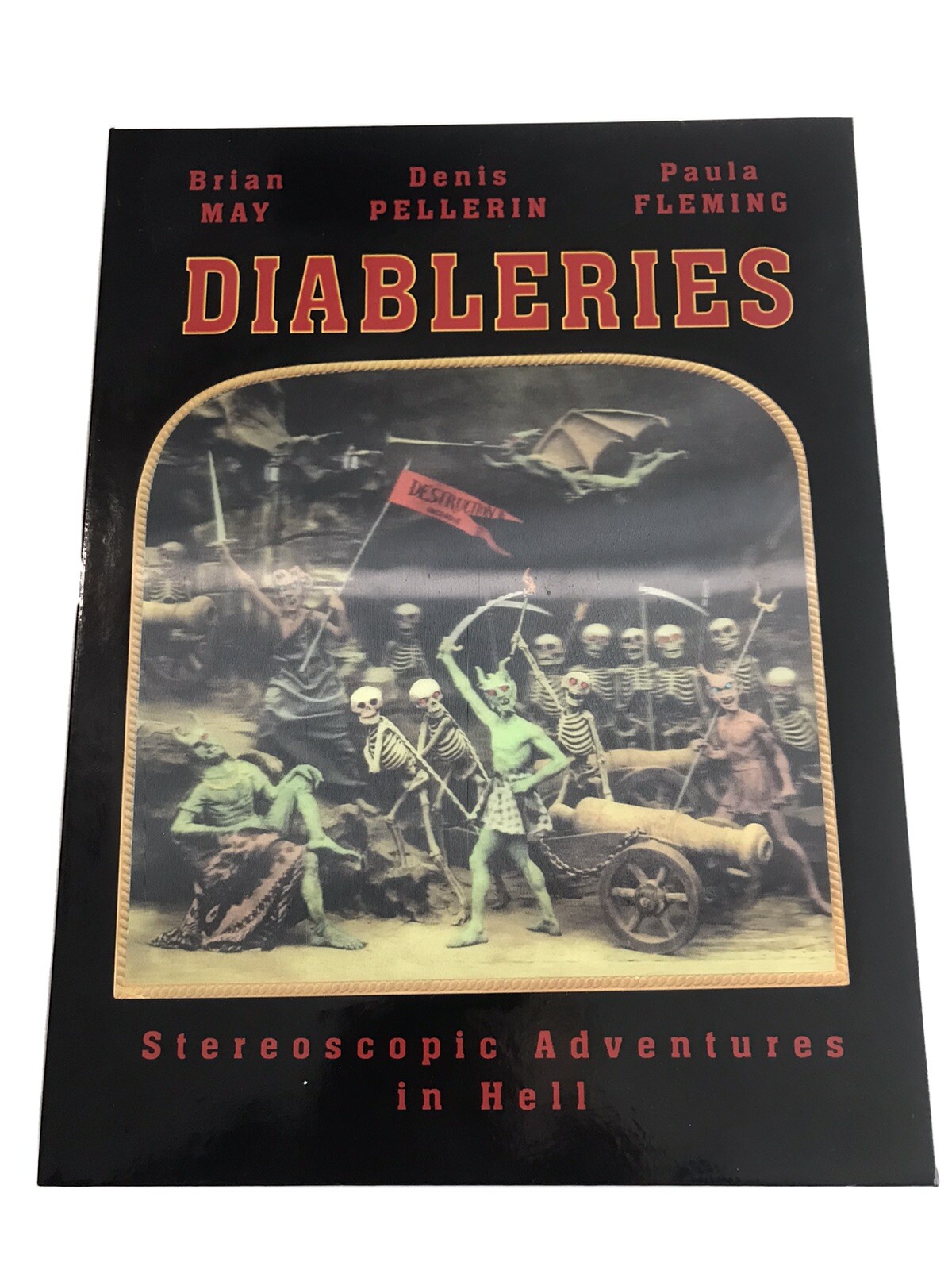 Autographed Brian May Queen guitarist book “Diableries” signed by 3 contributors