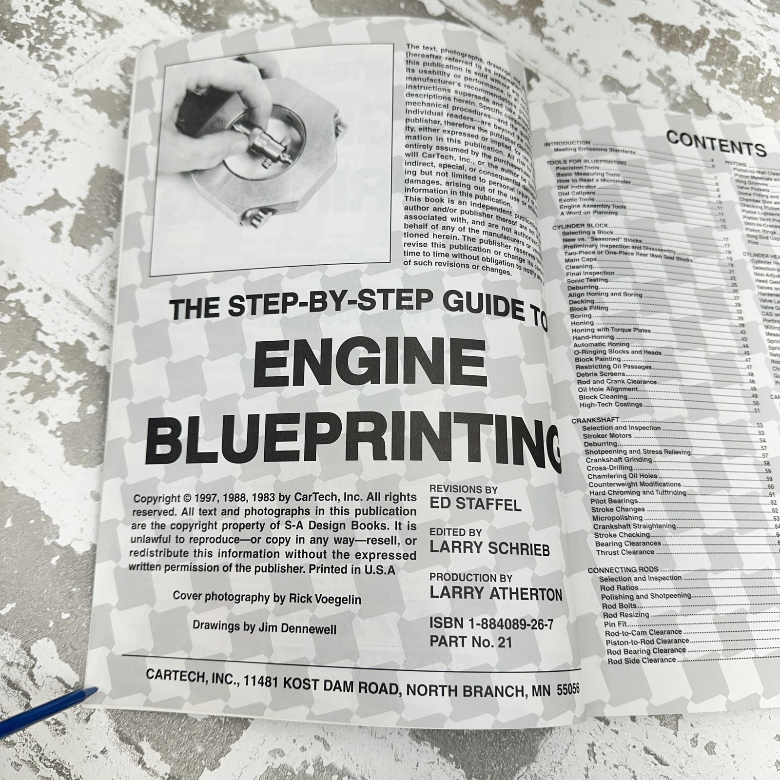 Vintage Step-By-Step Engine Blueprinting Rick Voegelin CarTech White PB 1997