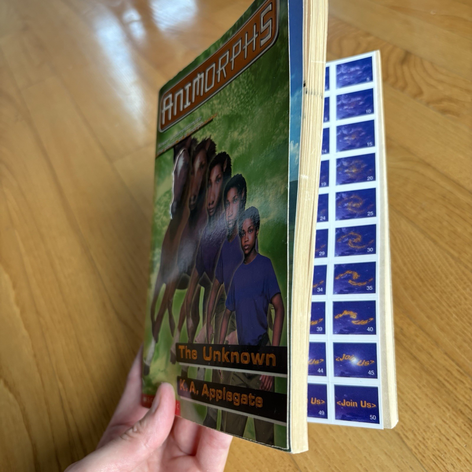 Animorphs #14 With Flip Book Stickers Sheet The unknown HTF Rare K. A. Applegate