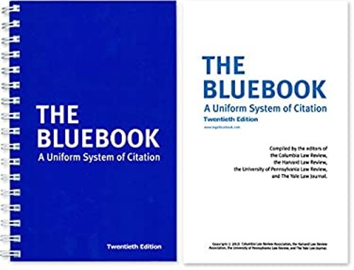 The Bluebook : A Uniform System of Citation Spiral