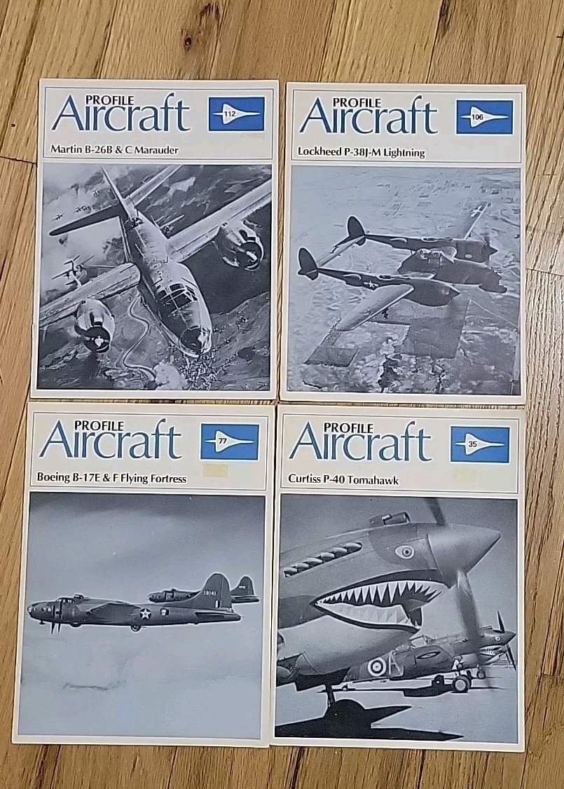 Lot Of 4 Profile Aircraft Booklets-Fighter Planes From WWII 1930s & 1940S