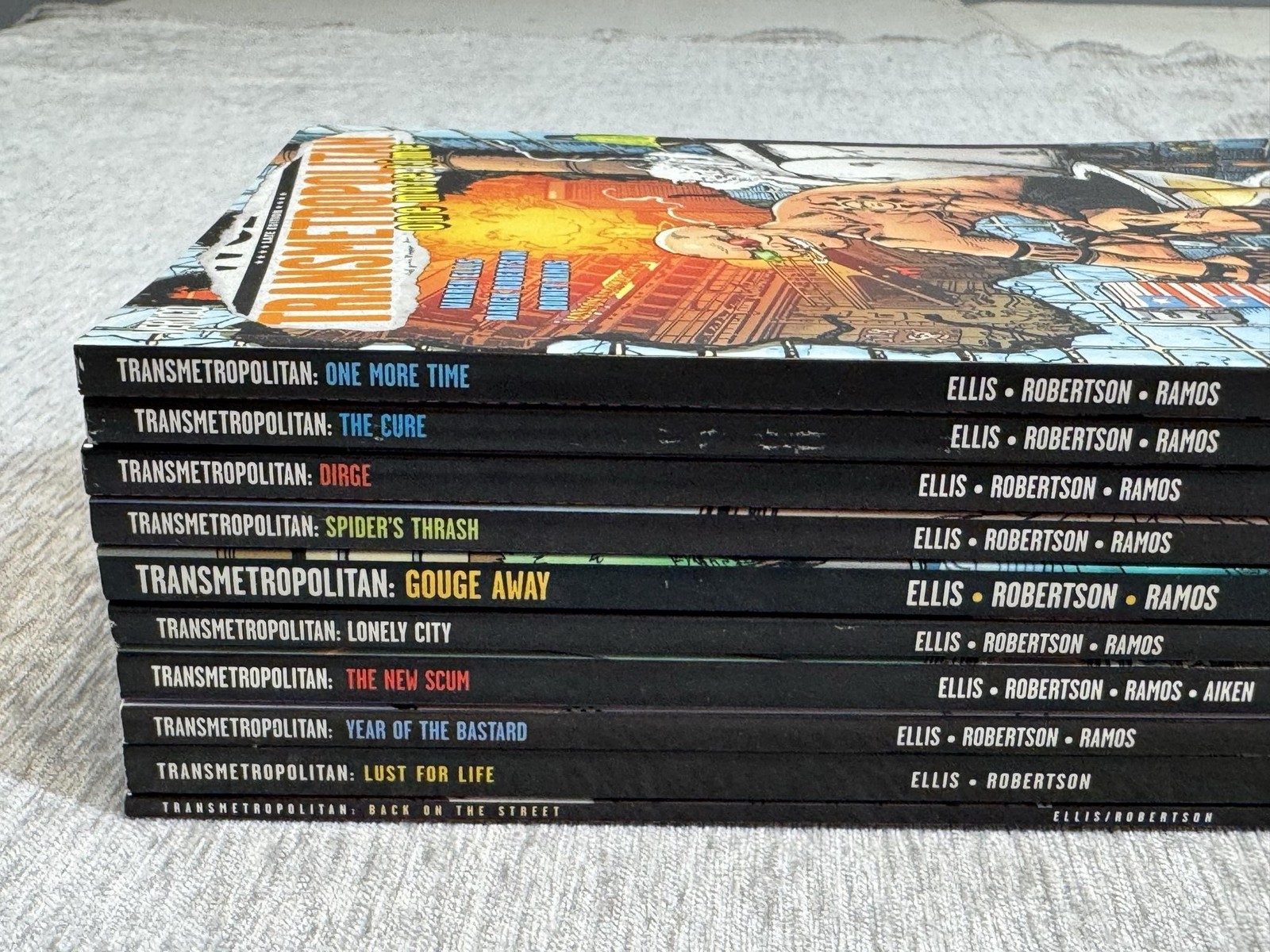 Transmetropolitan Warren Ellis Darick Robertson Trade Paperback Lot of 10 1-10