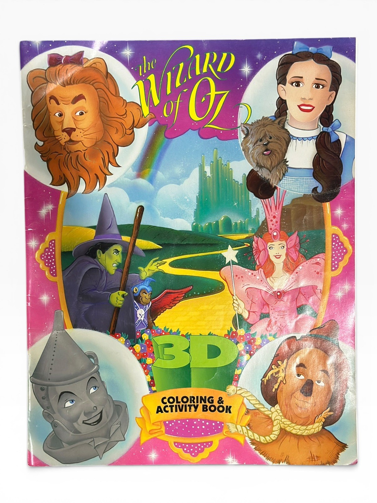 RARE Wizard Of Oz 3D Coloring And Activity Book w 3D GLASSES NEVER COLORED IN