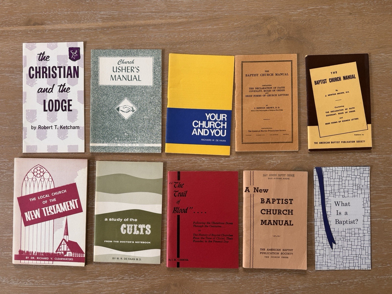 VTG Baptist Church Manual & Publications Lot Of 10 Christian, Trail of Blood