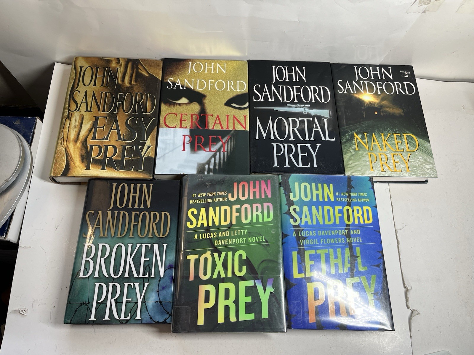 John Sandford PREY Series Lot 7 Hardcover Novels Lucas Davenport Books Detective