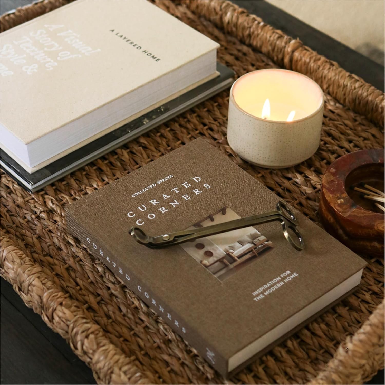 Chic Decorative Book Set with Storage – 2 Linen Covers for Home Styling