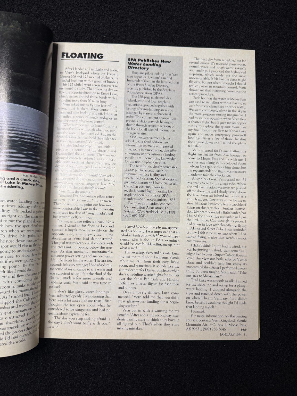Plane & Pilot Magazine January 1994 Aviation GPS Navigation Seaplane Flying