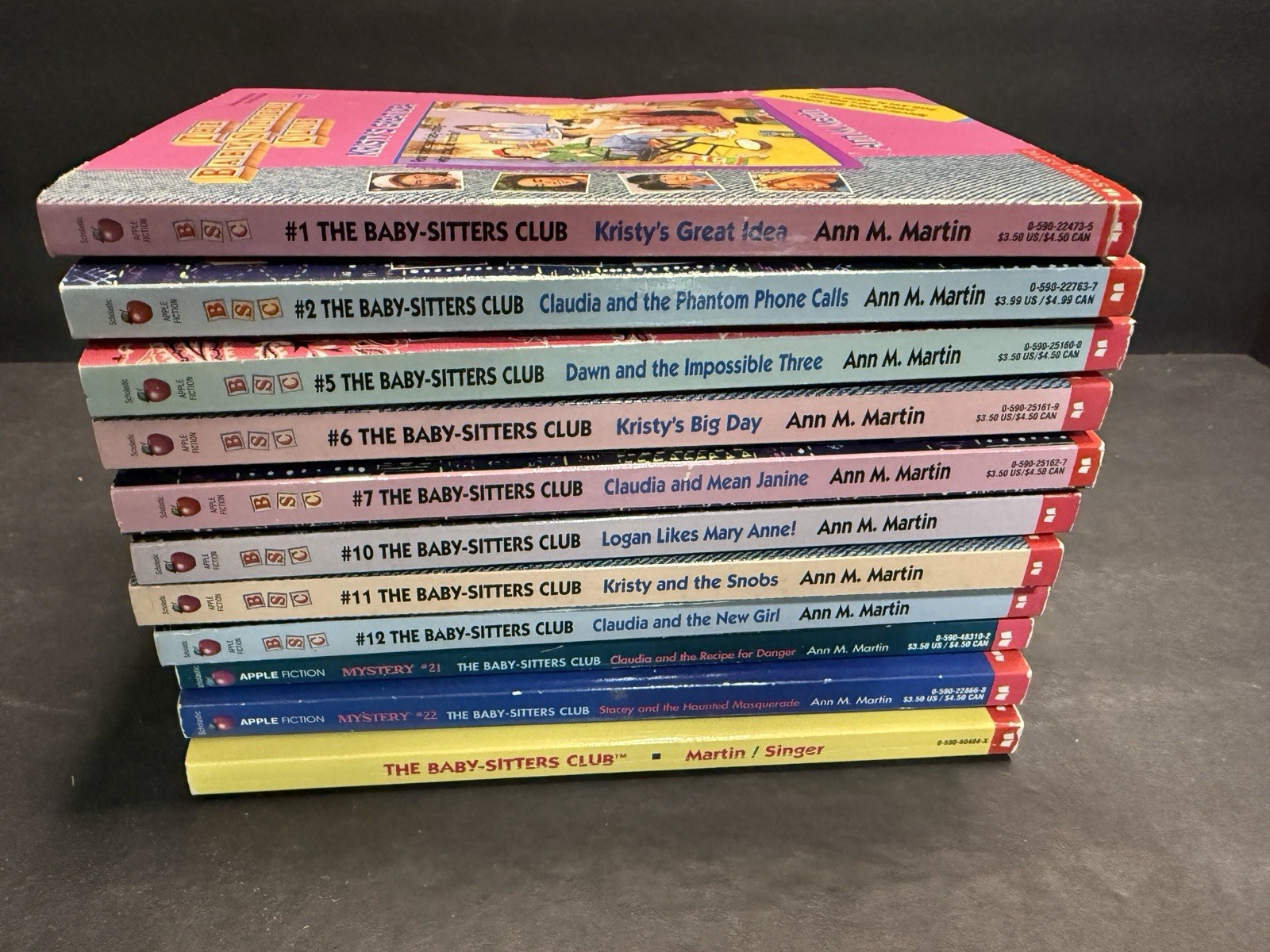 Baby-Sitters Club Lot 11 Books Ann M Martin 1990s Vintage Scholastic BSC