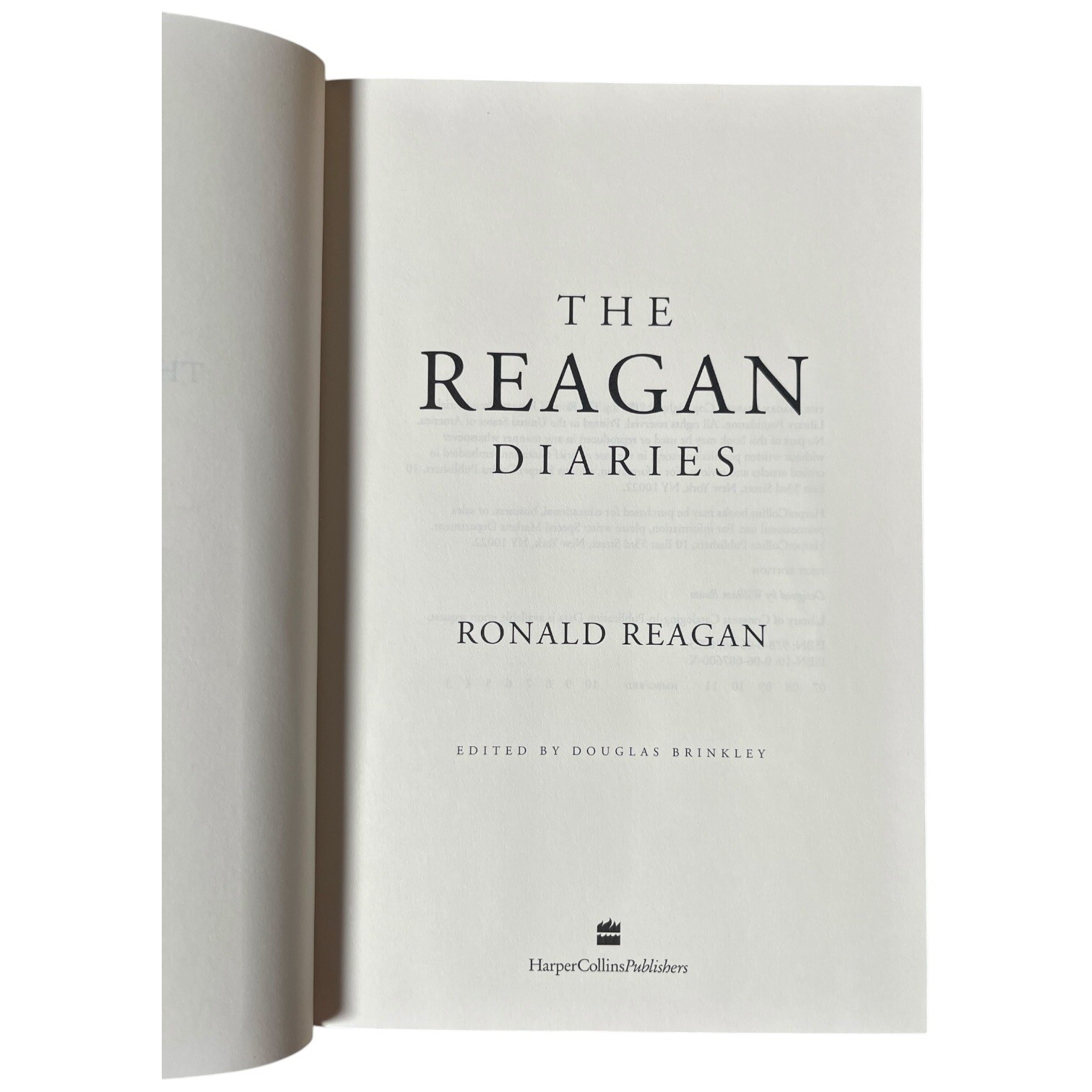 Signed Douglas Brinkley Reagan Diaries by Ronald Reagan 2007 Hardcover DJ