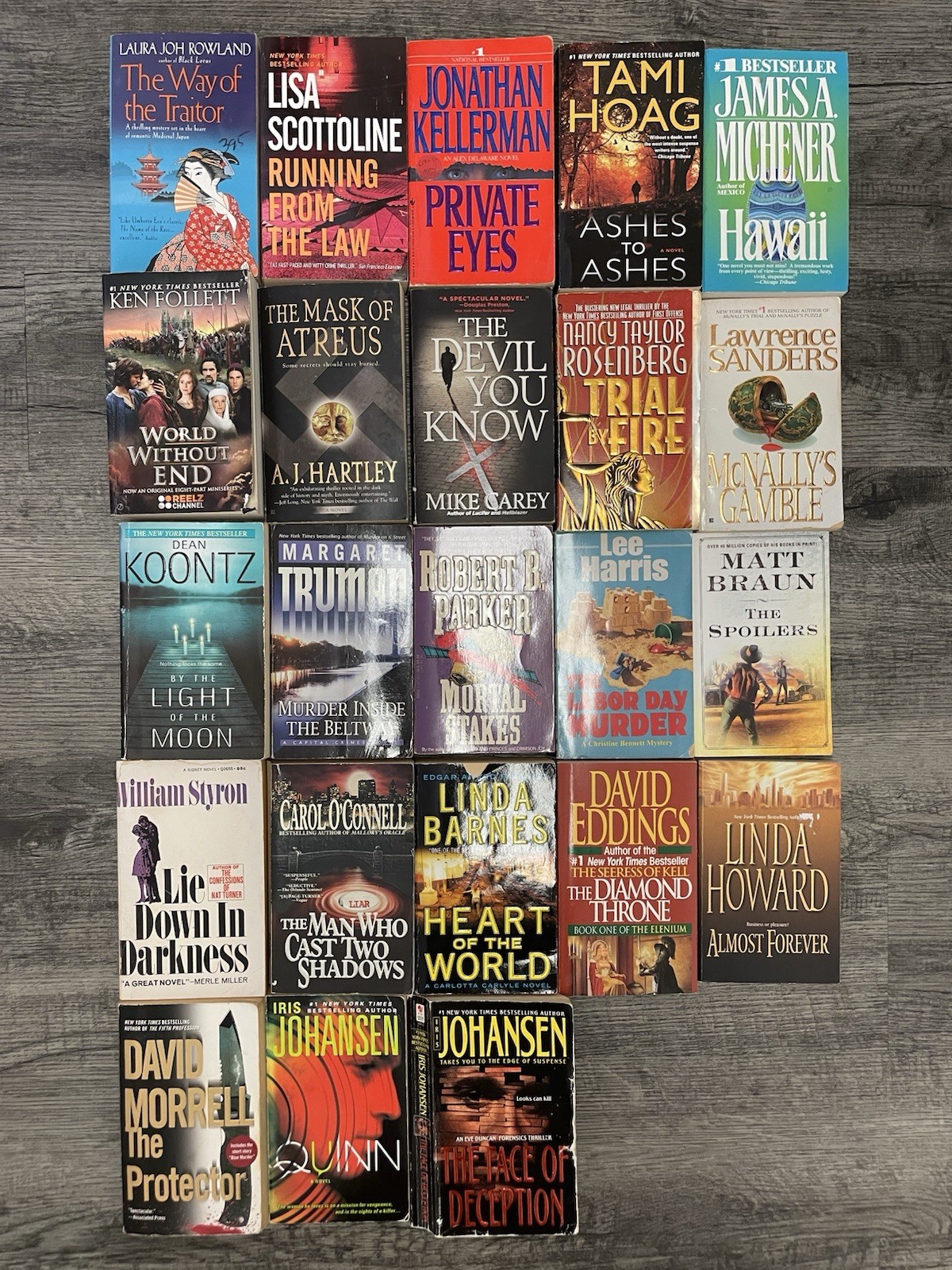 Lot of 23 Novels Thrillers Suspense Best Sellers Paperbacks Random Mixed Authors
