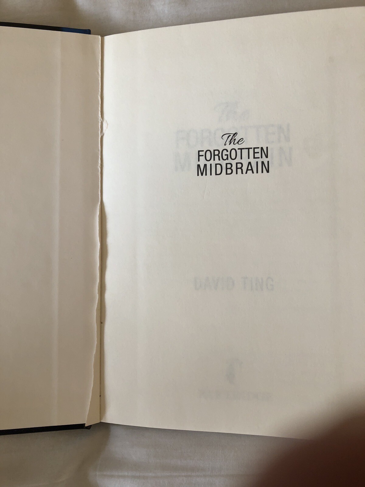 The Forgotten Midbrain by David Cs Ting HC defect of book shown in the picture