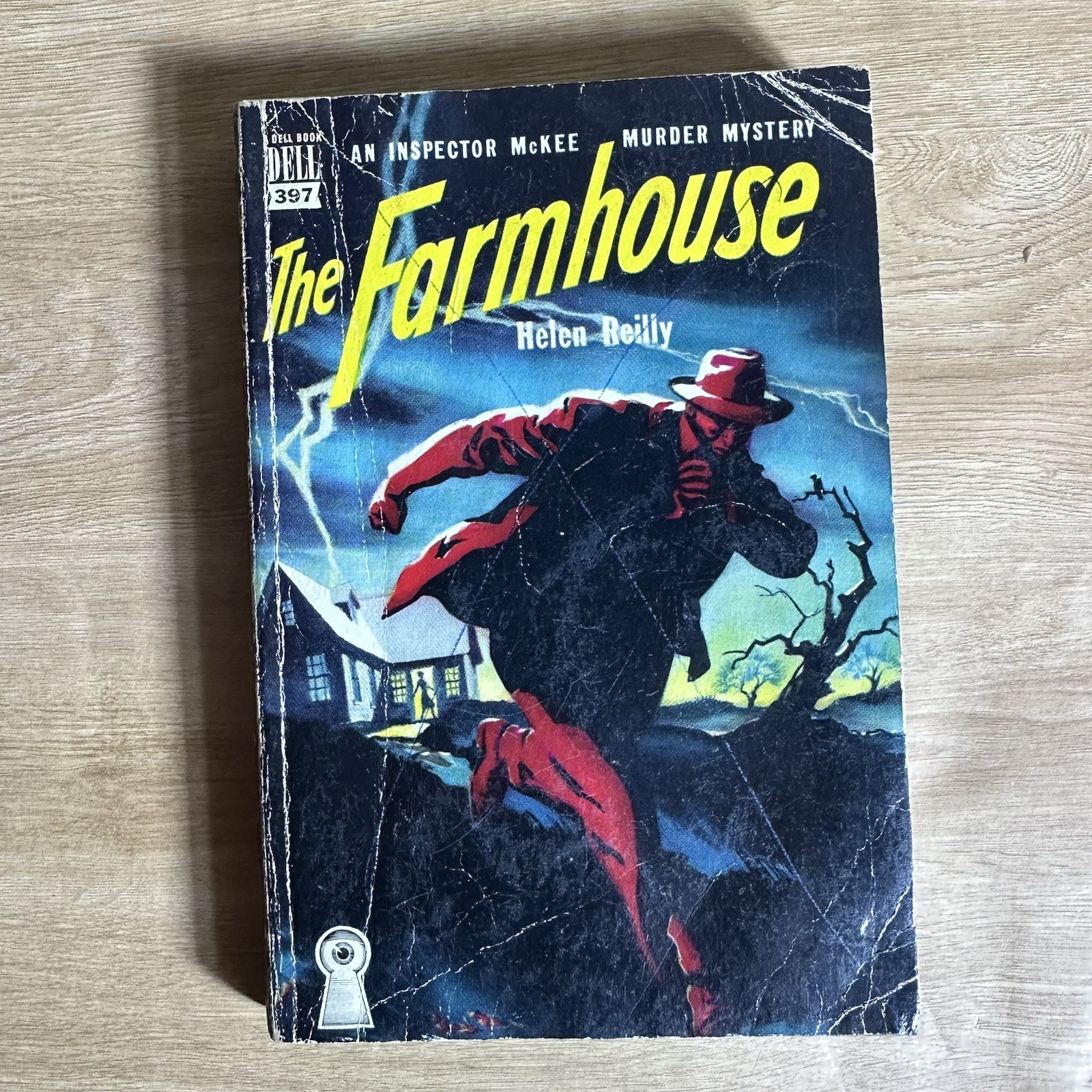 The Farmhouse Helen Reilly Dell Murder Mystery Mapback No. 397 Vintage Paperback